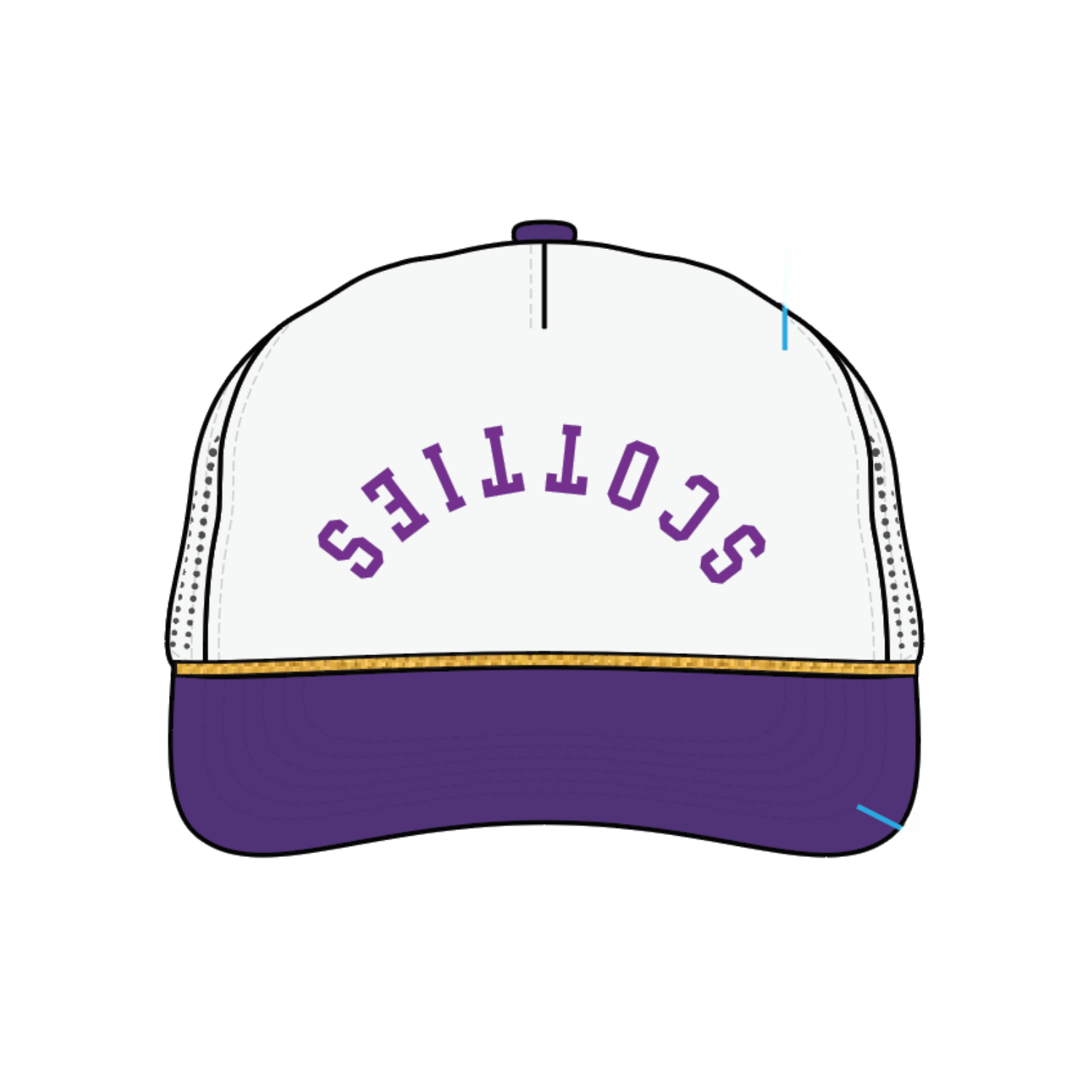 B-SPA YOUTH BASEBALL PERFORMANCE HALF-STRUCTURED 5-PANEL SNAPBACK