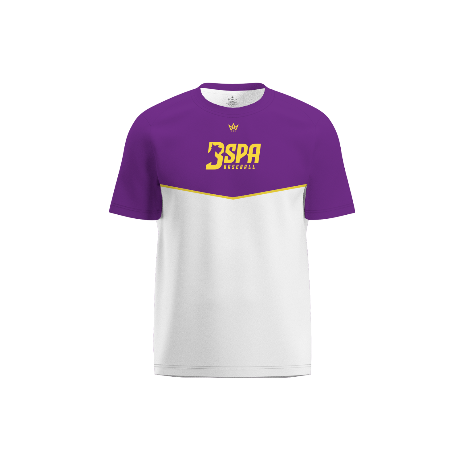 BALLSTON SPA BASEBALL PERFORMANCE SS TEE - PURPLE