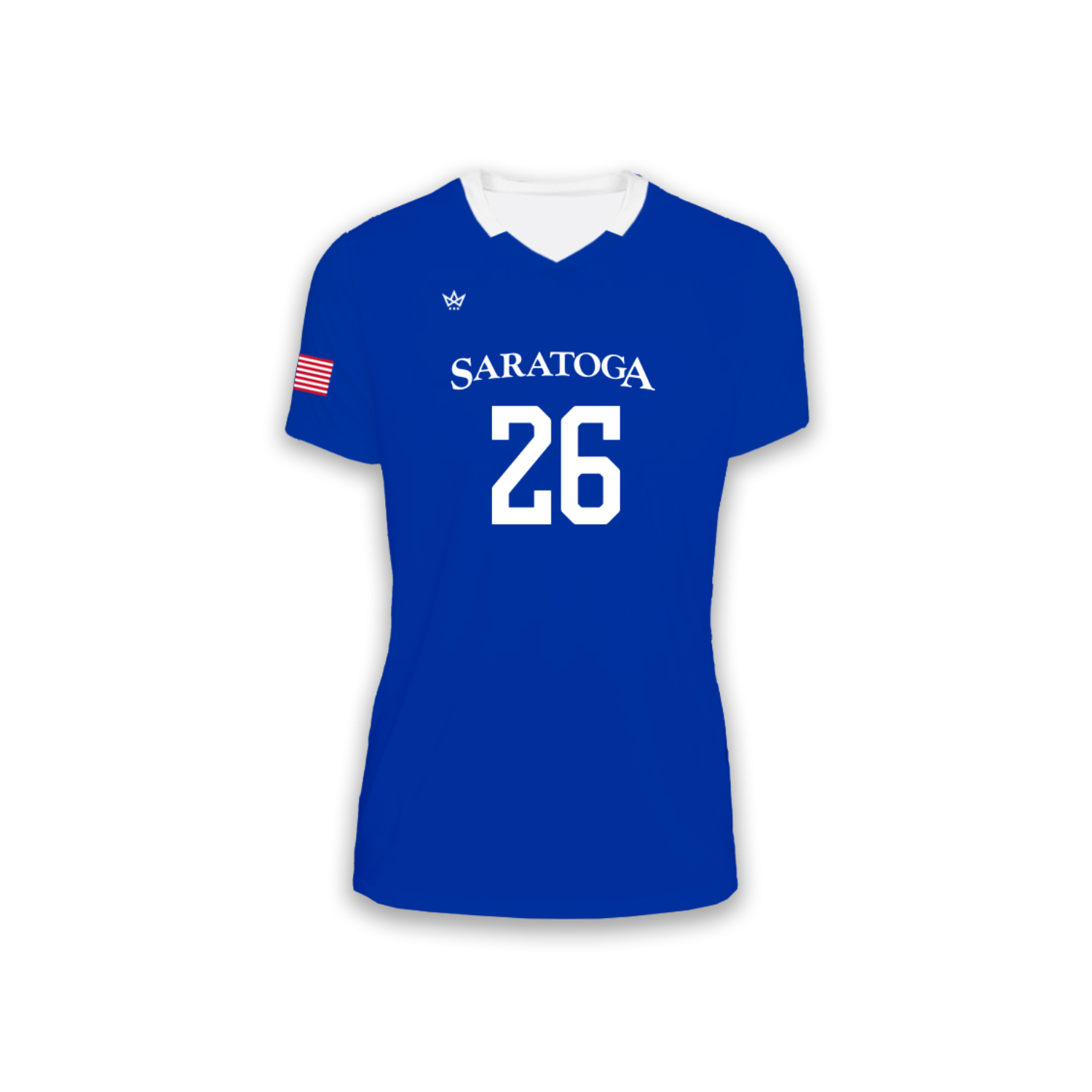 SARATOGA VOLLEYBALL WOMEN'S VOLLEYBALL SS V-NECK JERSEY	 - BLUE