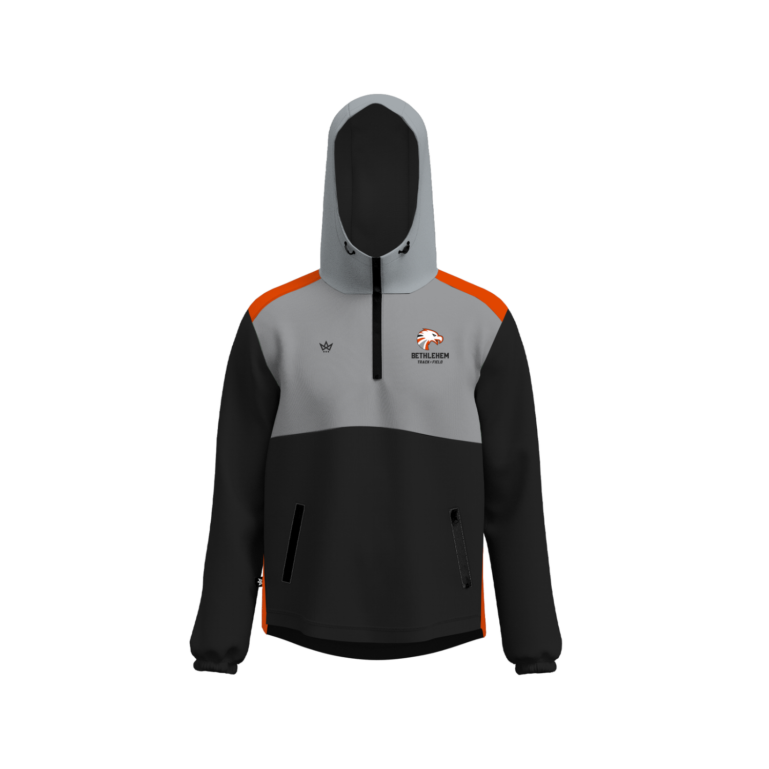 BETHLEHEM TRACK & FIELD VENTUS HOODIE [GRAY/BLACK/ORANGE]