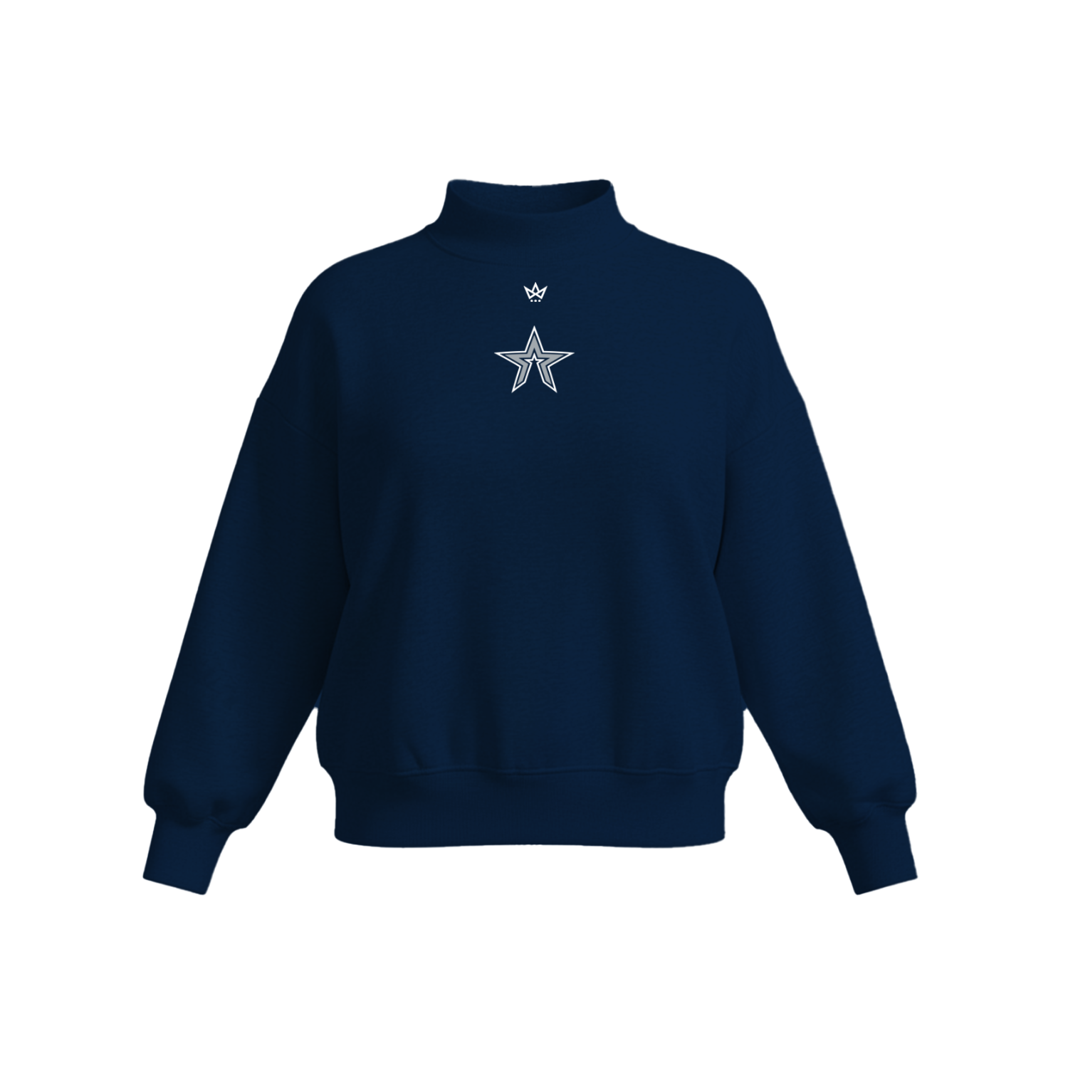 SARATOGA STARS WOMEN'S COTTON FLEECE MOCKNECK [NAVY]