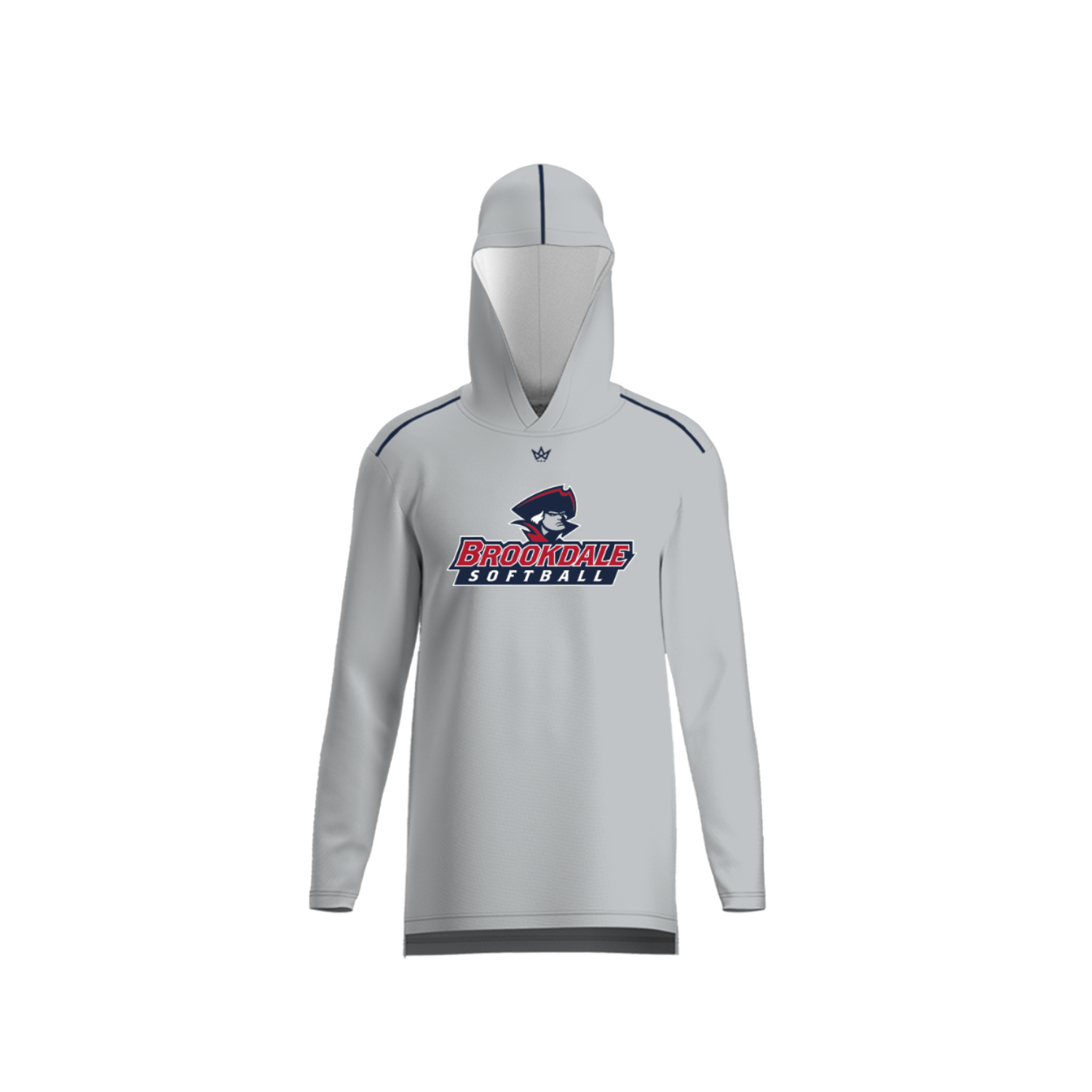 BROOKDALE COMMUNITY COLLEGE AURA LS HOODIE [GREY]