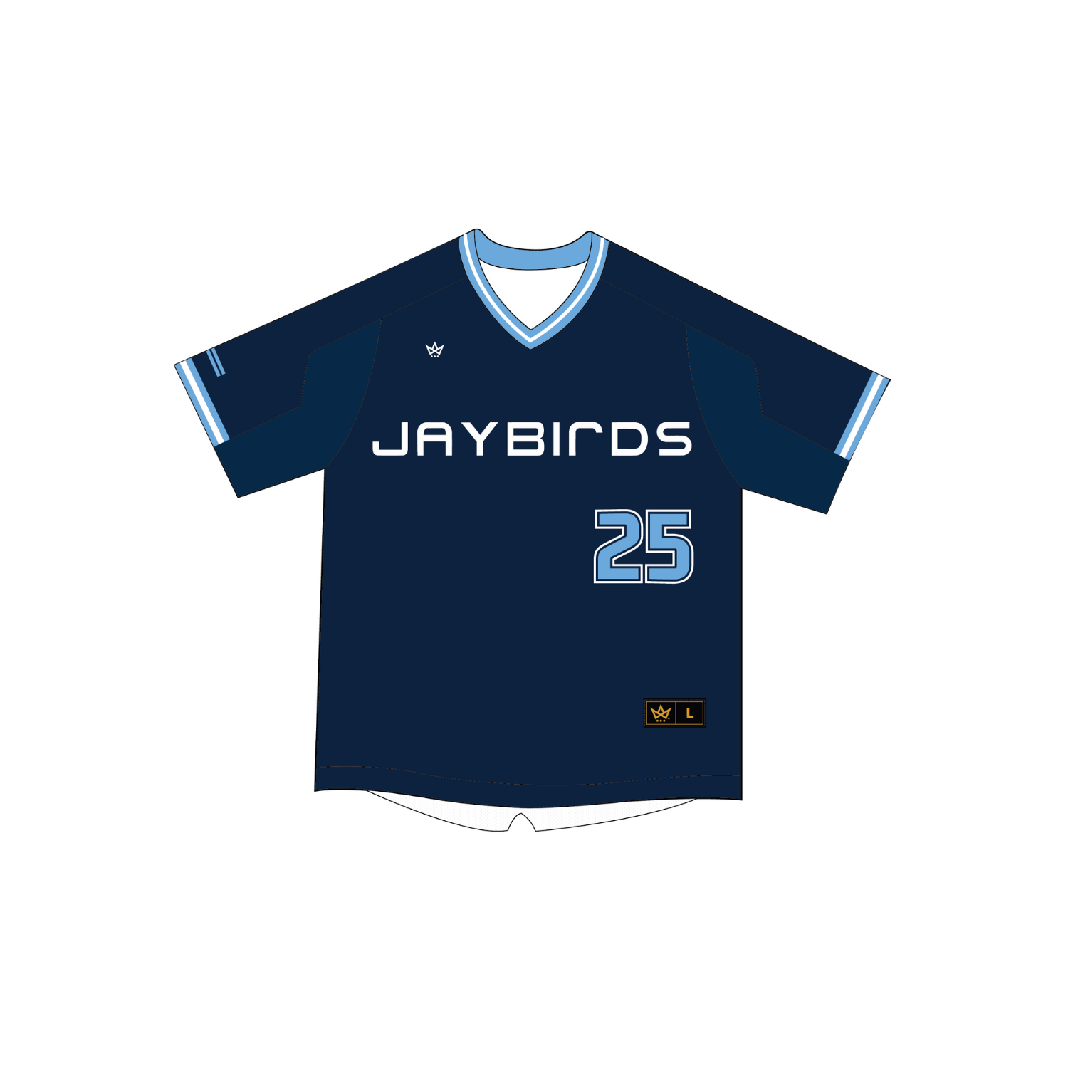 JAYBIRD BASEBALL BASEBALL VENTUS V-NECK JERSEY - NAVY