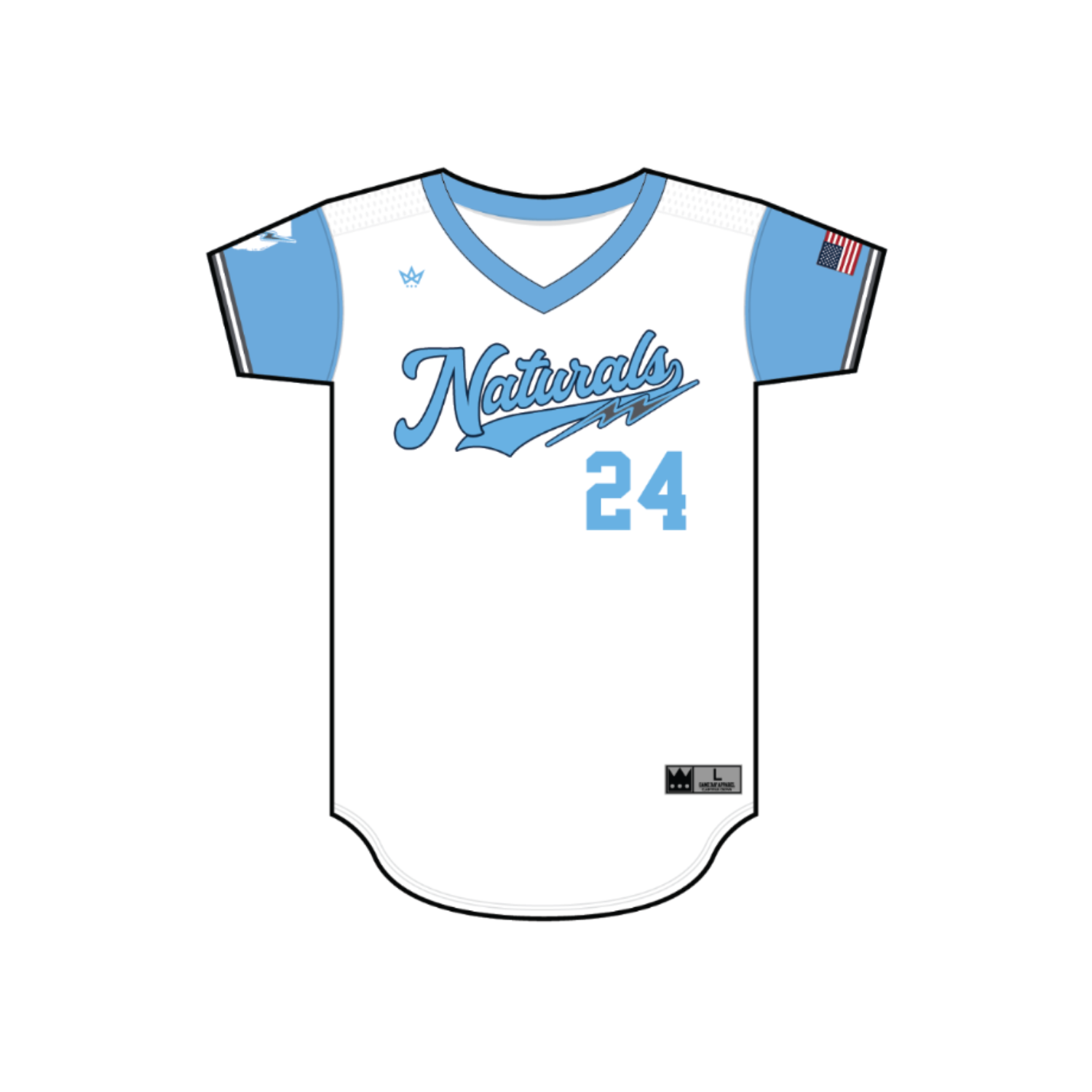 GARDEN STATE NATURALS 2026 SOFTBALL V-NECK JERSEY - WHITE