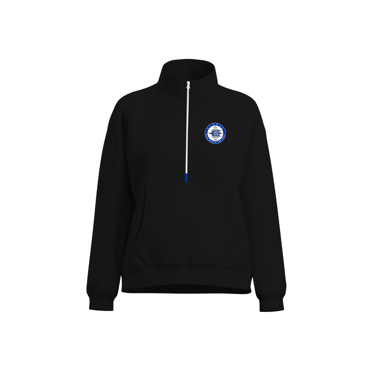 ETOWAH BLUE DEVILS FOOTBALL WOMEN'S COTTON FLEECE HALF-ZIP