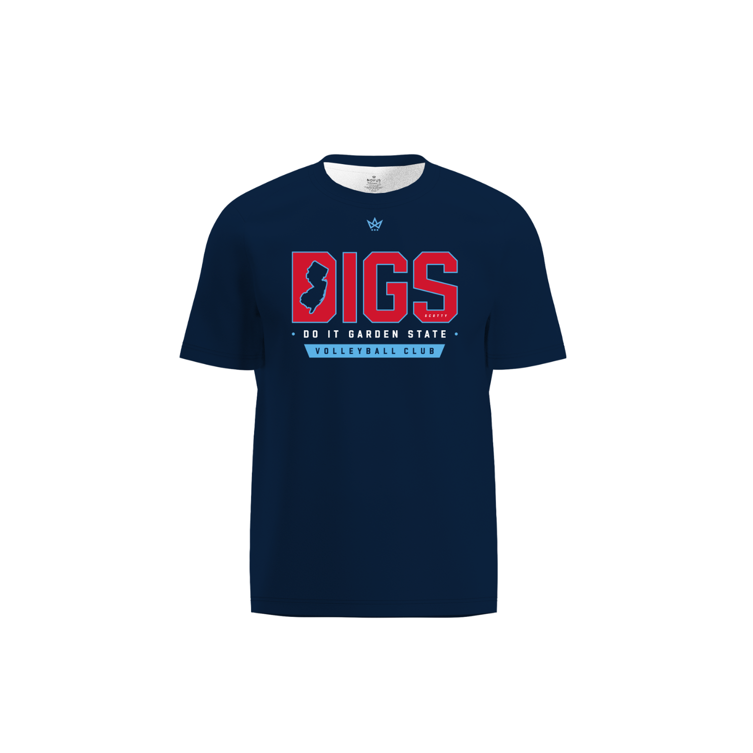 DIGS VOLLEYBALL CLUB ACCESS PERFORMANCE SS TEE - NAVY