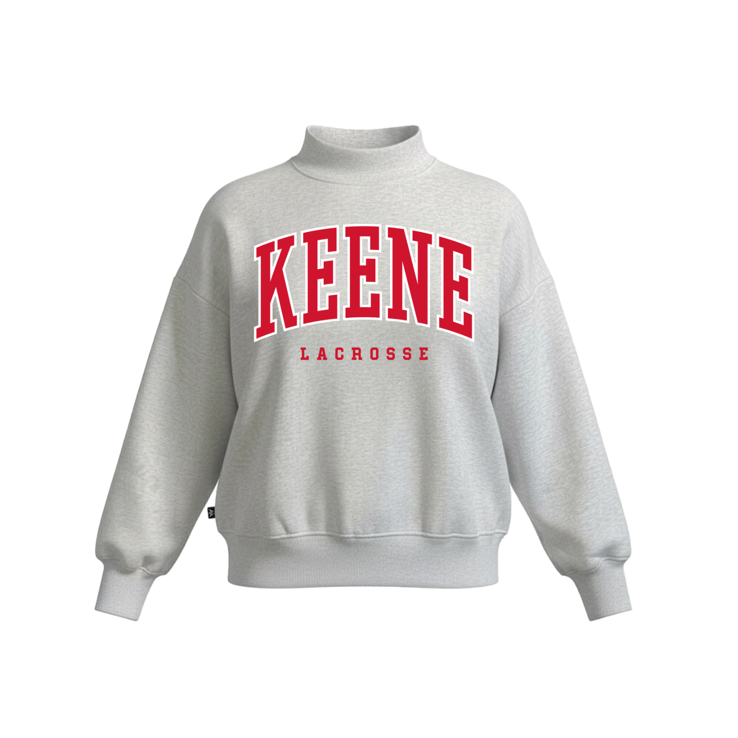 KEENE STATE LACROSSE WOMEN'S COTTON FLEECE MOCKNECK - EMB
