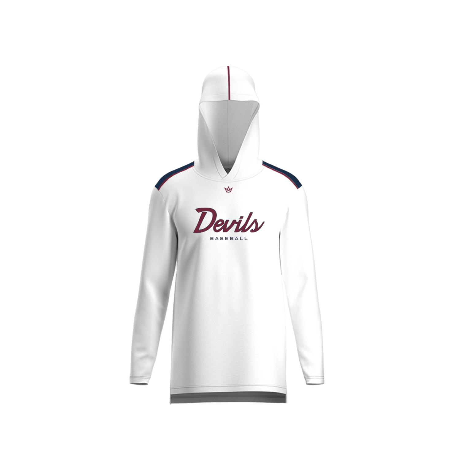 FDU BASEBALL AURA LS HOODIE [WHITE/NAVY]
