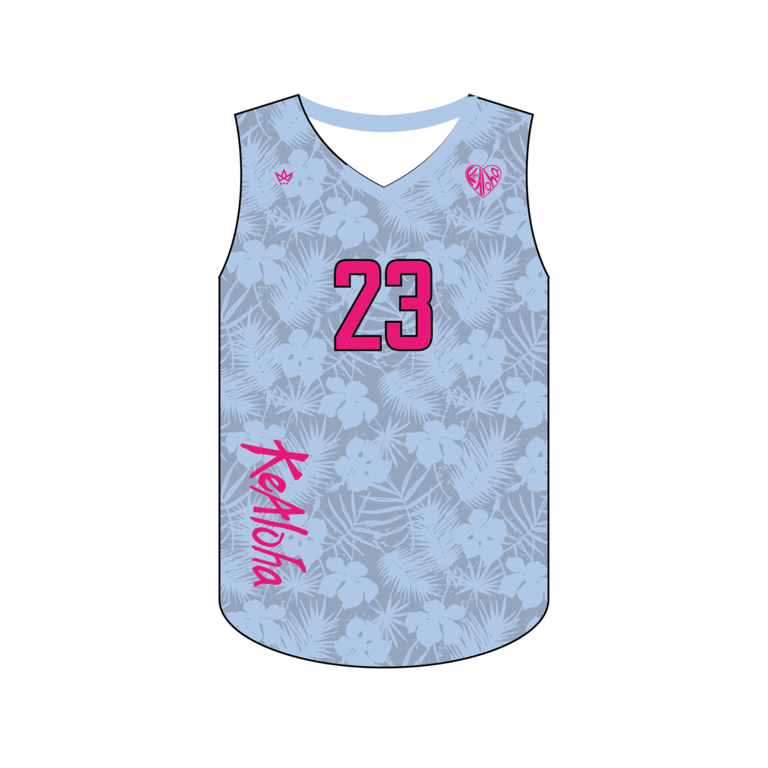 KEALOHA VOLLEYBALL GIRLS WOMEN'S VOLLEYBALL SLEEVELESS JERSEY [BLUE]