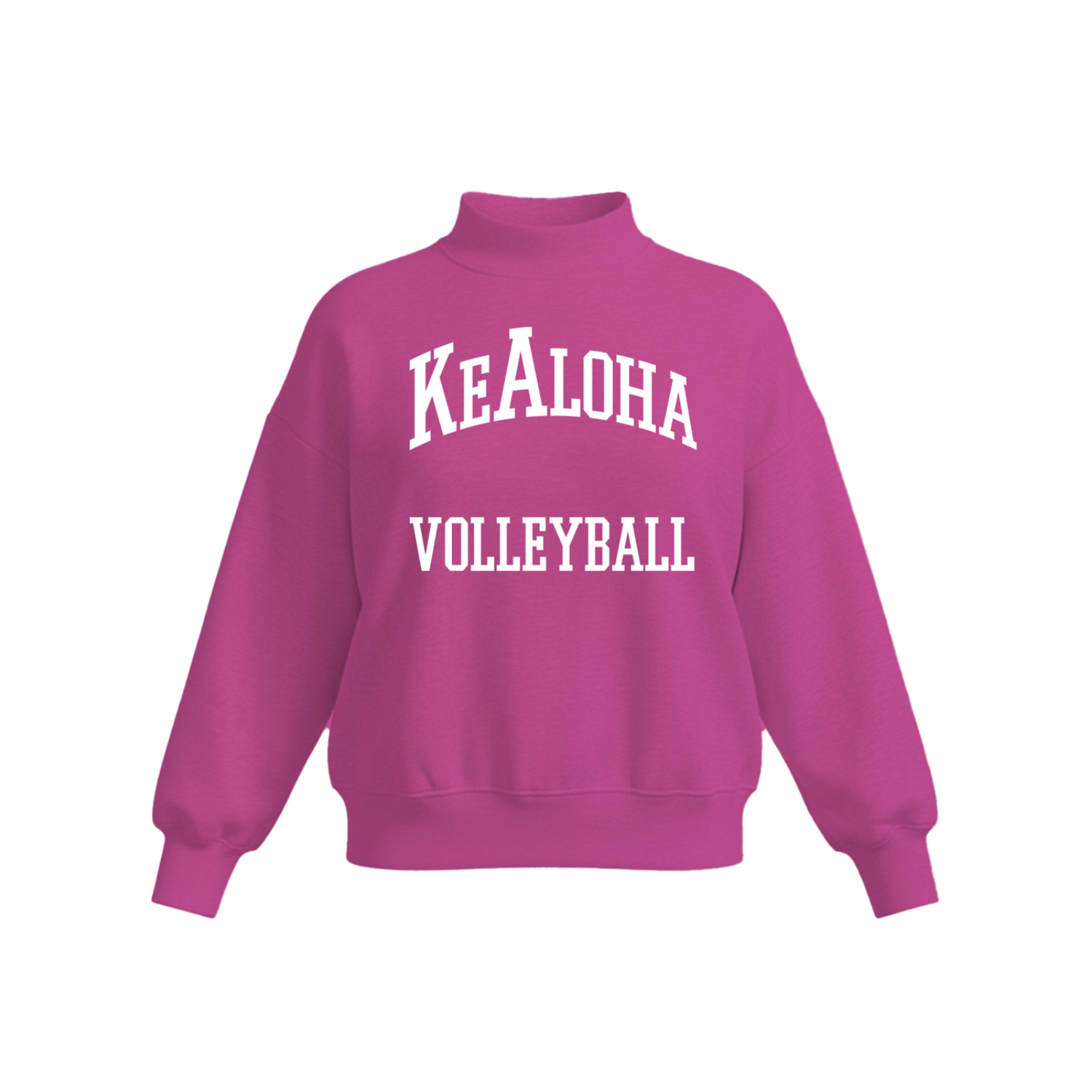 KEALOHA VOLLEYBALL GIRLS WOMEN'S COTTON FLEECE MOCKNECK - SP [PINK]