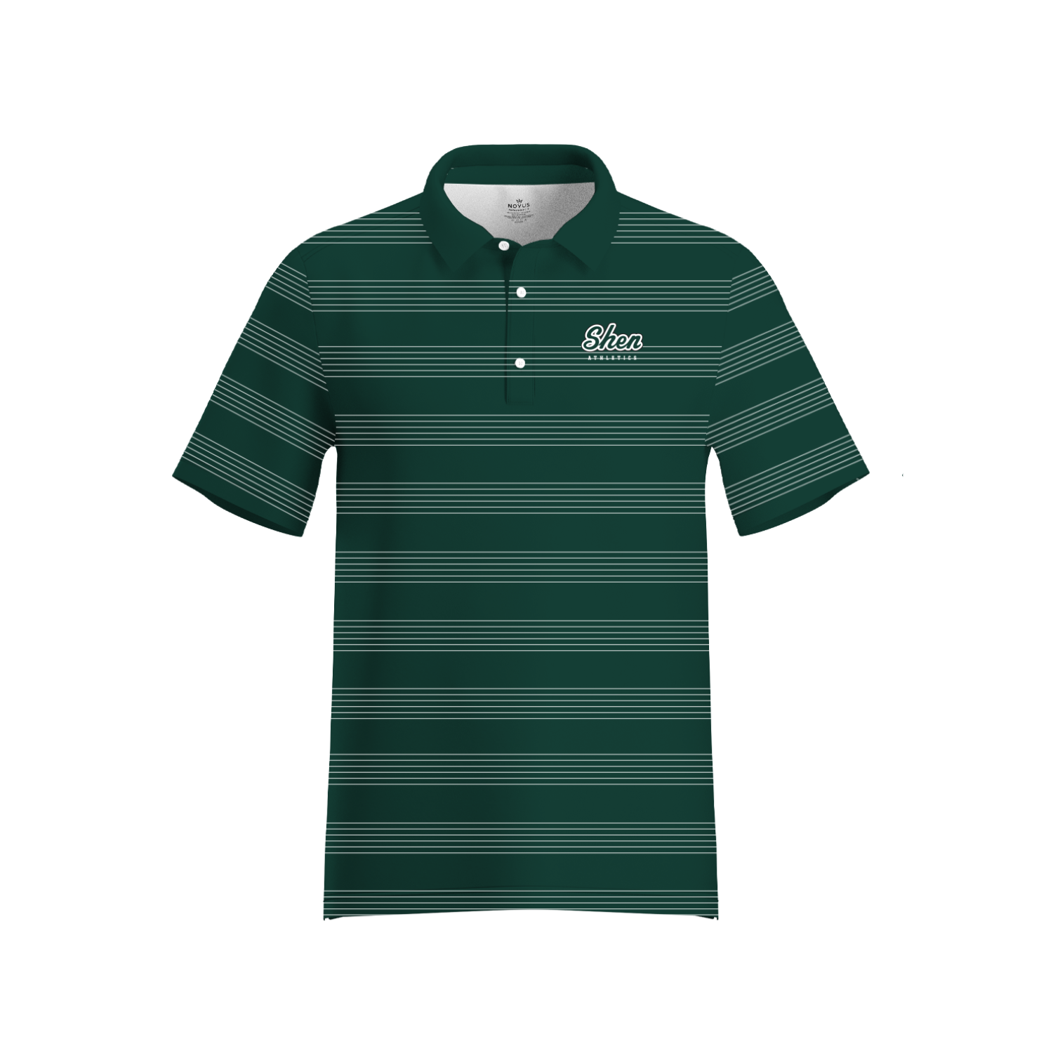 SHEN SCHOOL SUB PERFORMANCE POLO [GREEN STRIPED]