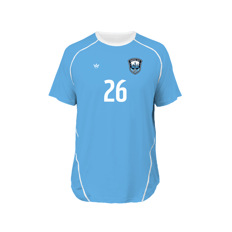 CAPITAL CITY FC SOCCER PRO VENTED SS TEE JERSEY [BLUE PRACTICE BOYS]