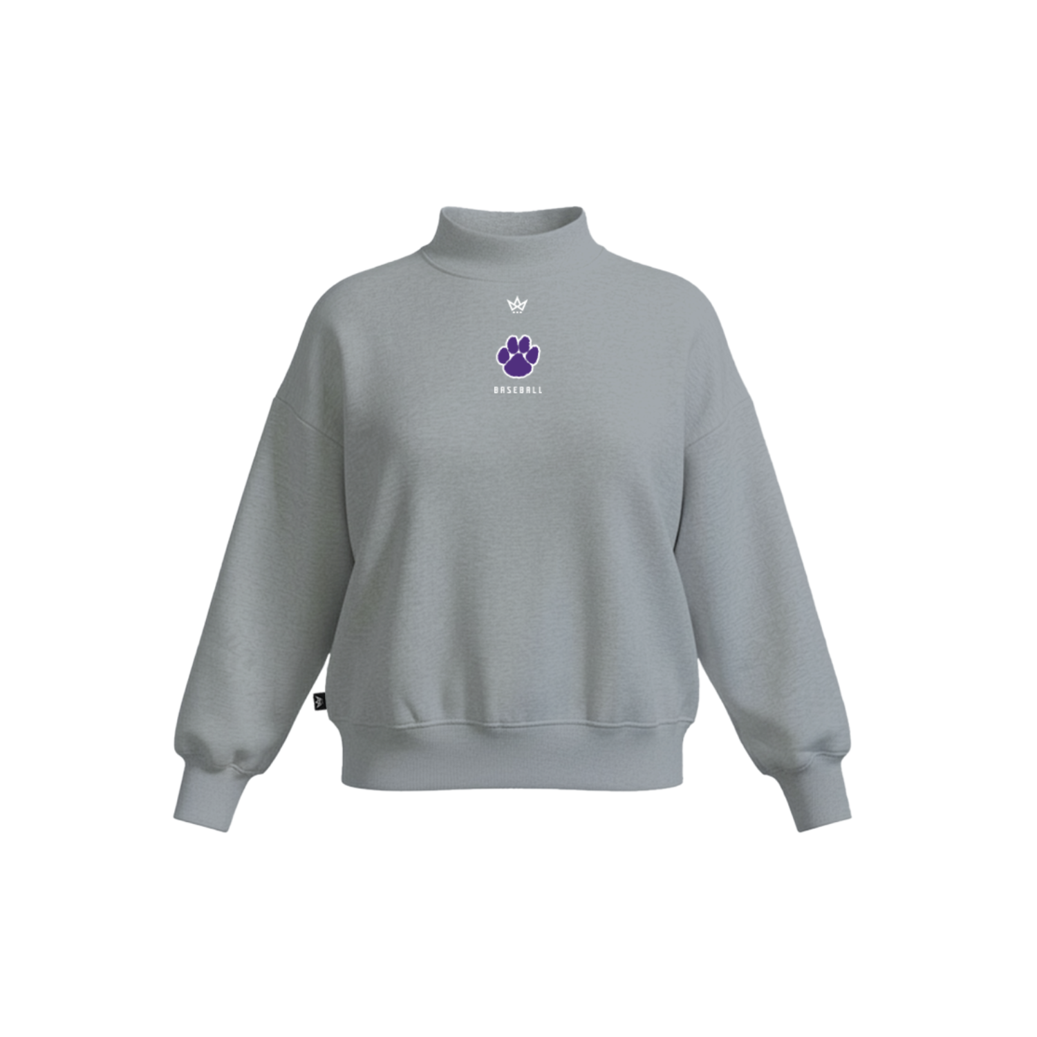 PASCHAL PANTHERS WOMEN'S COTTON FLEECE MOCKNECK - EMB