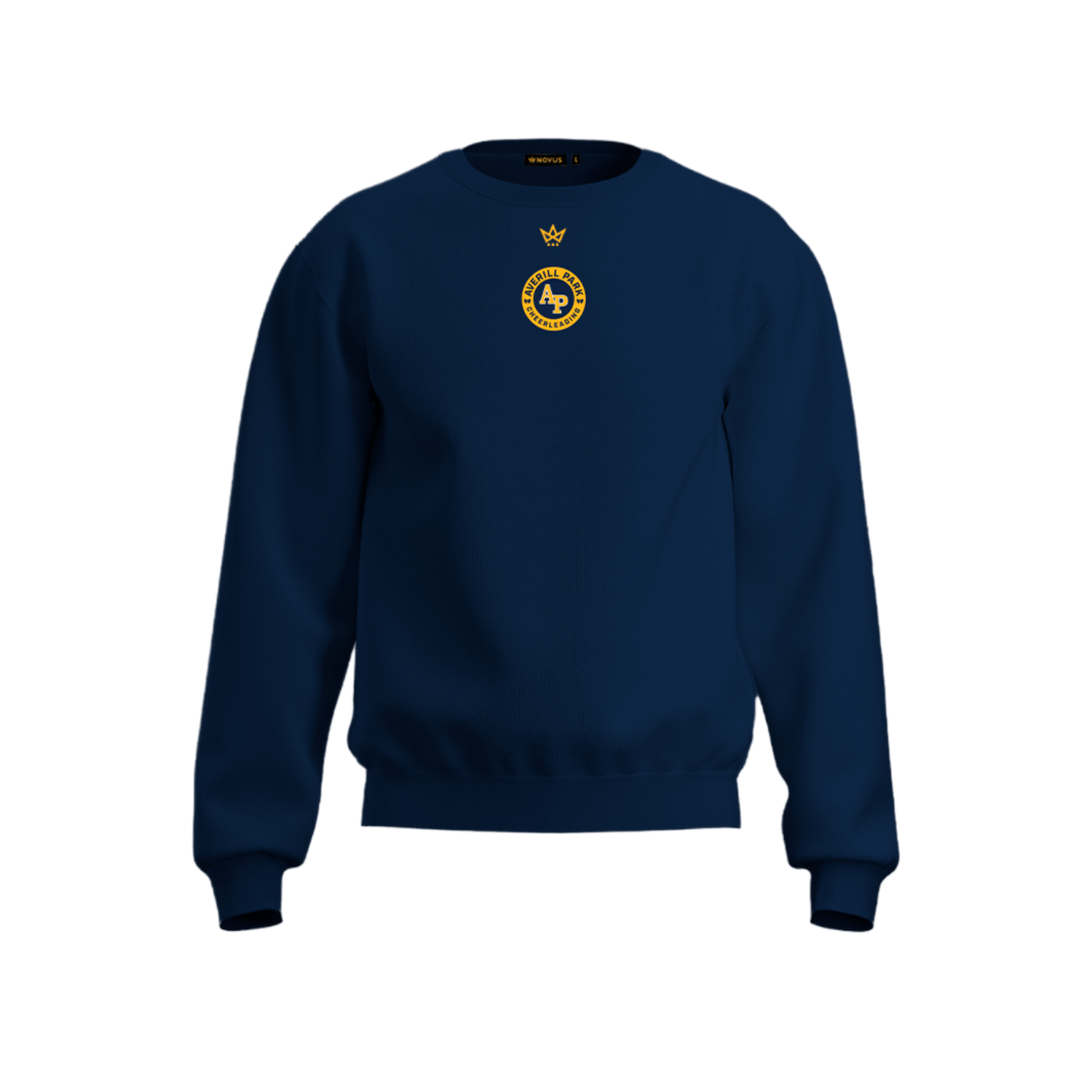 AVERILL PARK WARRIORS POP WARNER COTTON FLEECE CREWNECK - NAVY CHEERLEADING