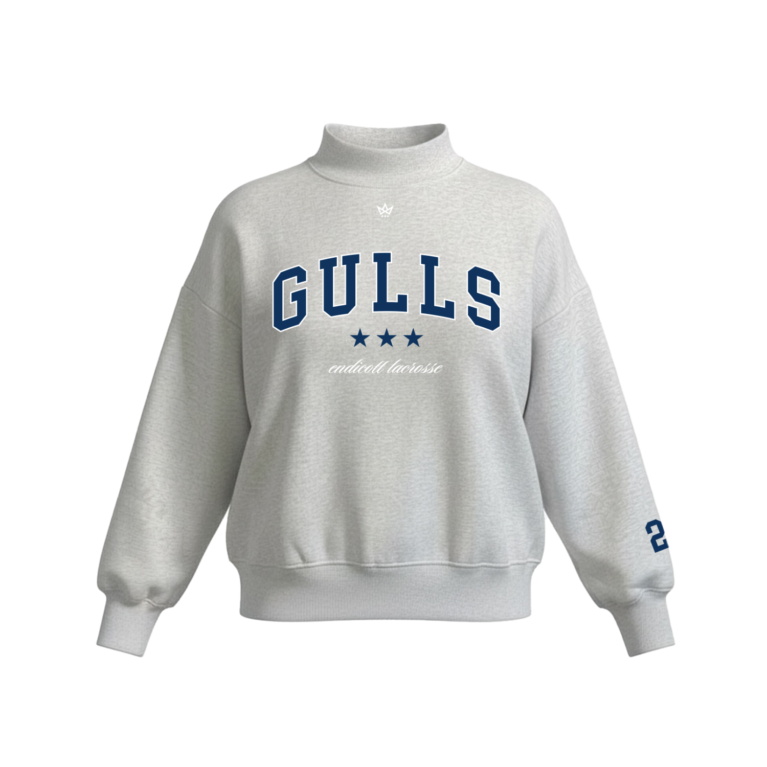 ENDICOTT WOMENS LACROSSE WOMEN'S COTTON FLEECE MOCKNECK