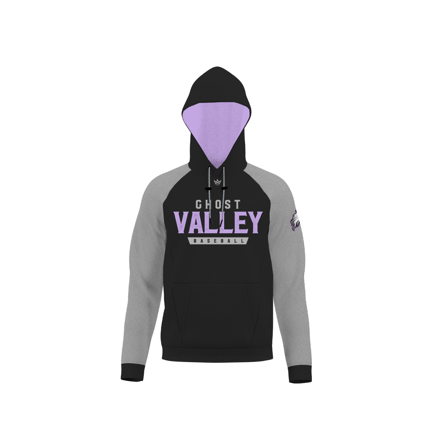 GHOST VALLEY DAWGS SUB PERFORMANCE FLEECE HOODIE [BLACK/GREY]