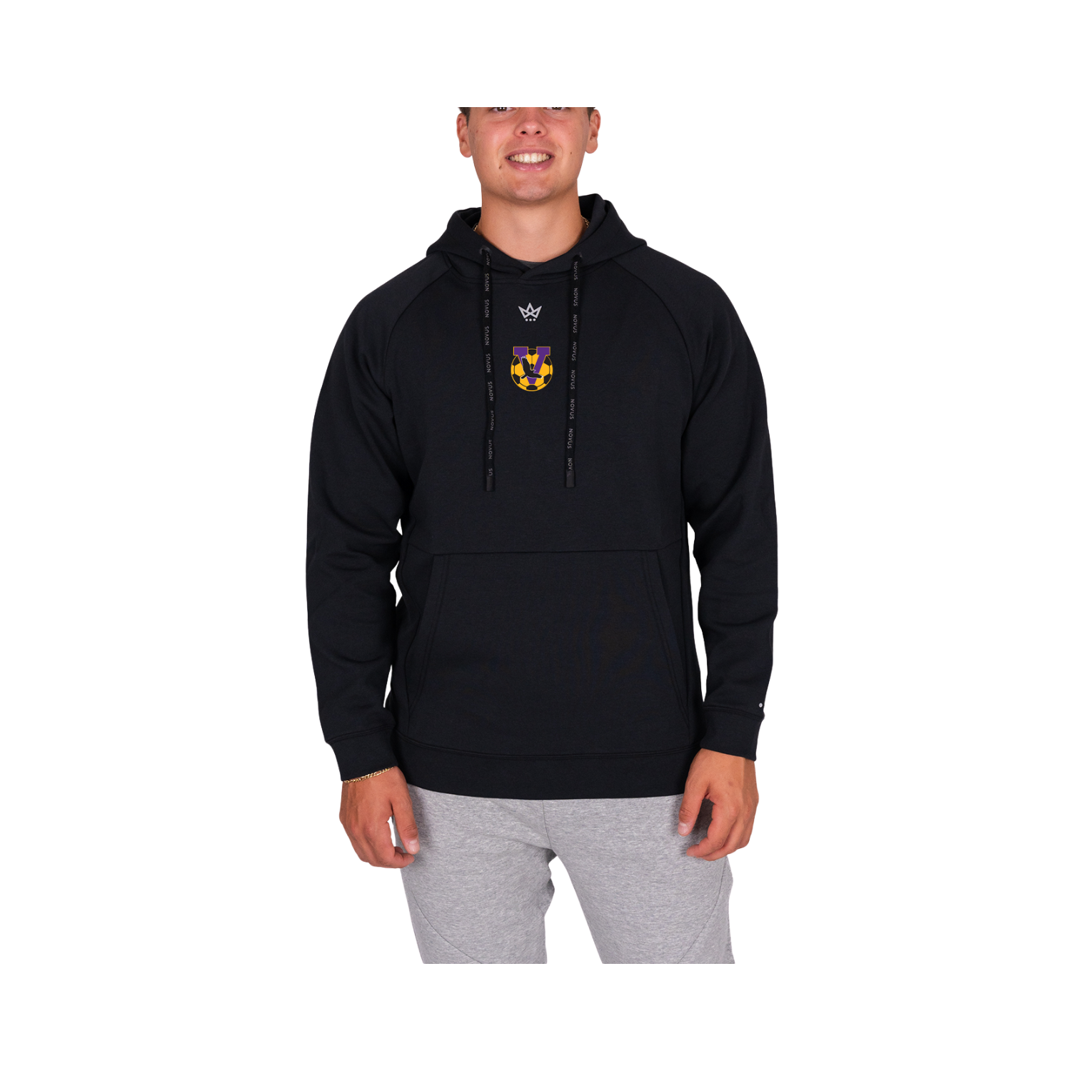 VOORHEESVILLE SOCCER ROYALKNIT HOODIE - ONYX