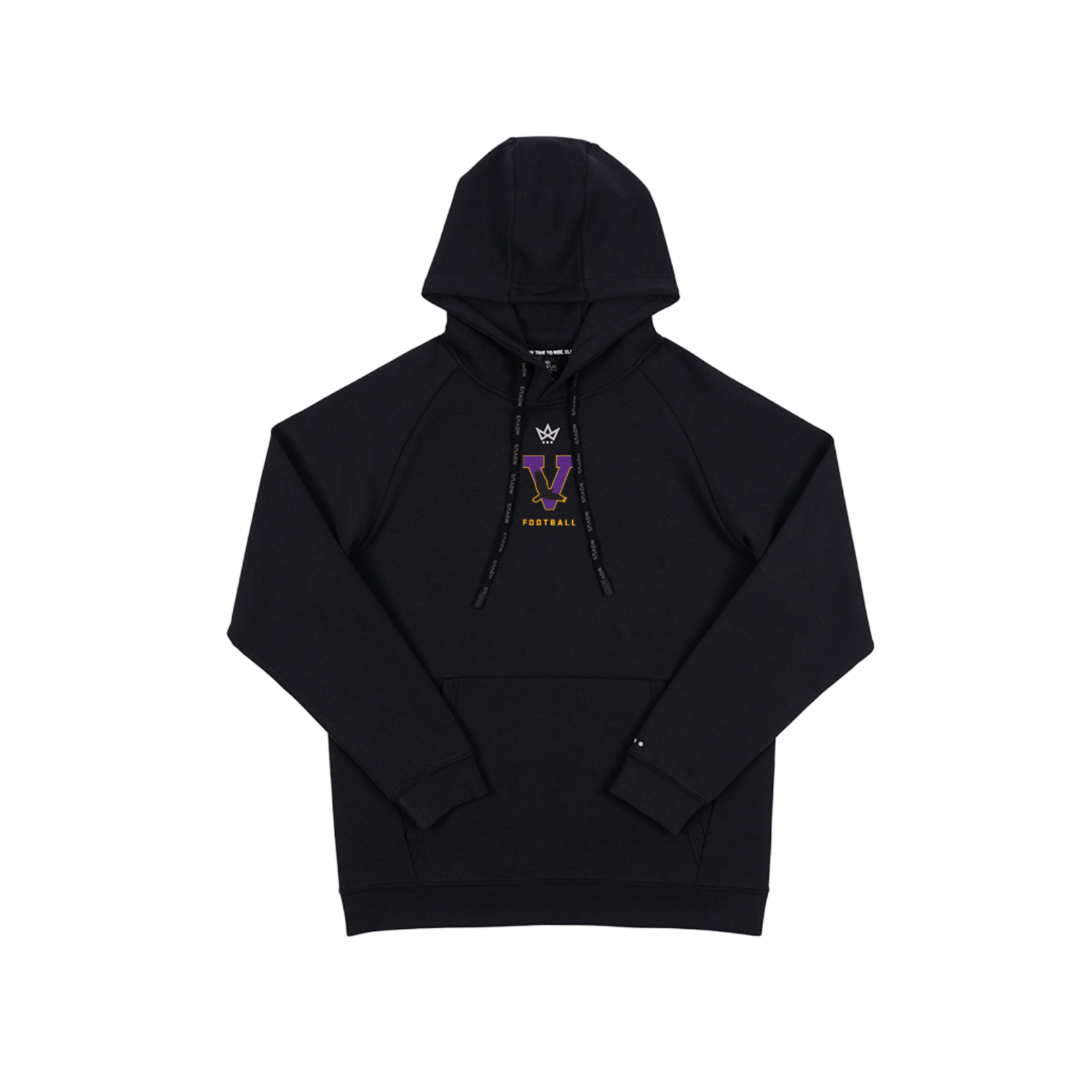 VOORHEESVILLE FOOTBALL ROYALKNIT HOODIE - ONYX