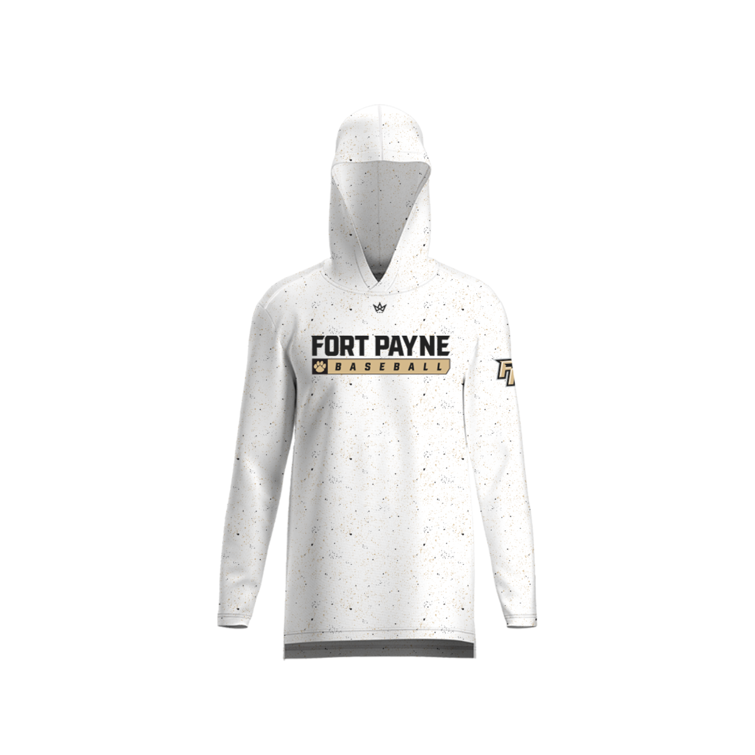 FORT PAYNE HS BASEBALL AURA LS HOODIE [WHITE SPECKLED]