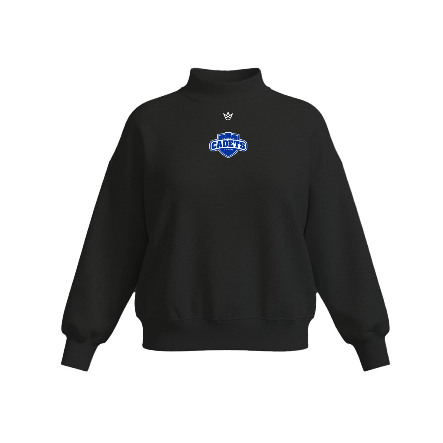 LA SALLE INSTITUTE CHEERLEADING WOMEN'S COTTON FLEECE MOCKNECK [BLACK]
