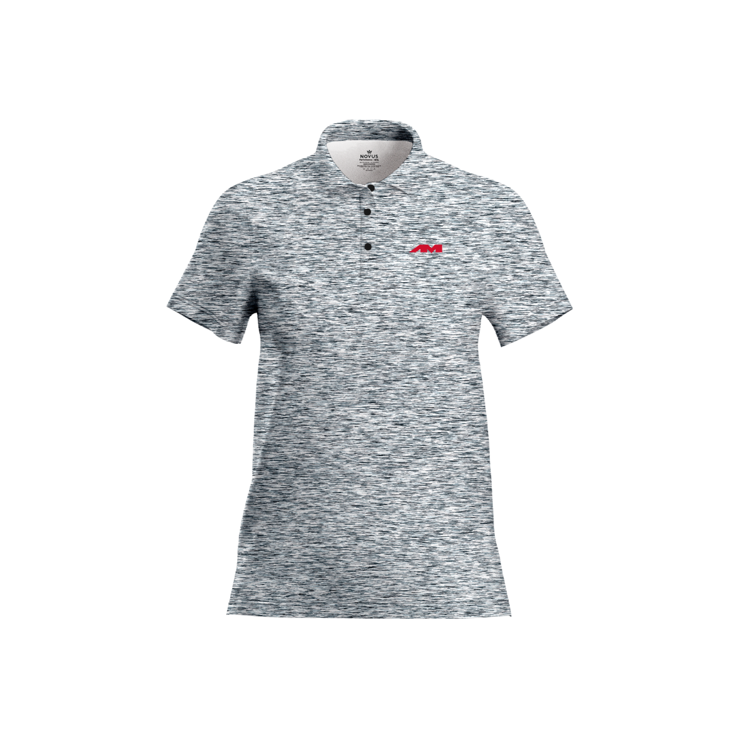AMTS WOMEN'S BRUSHED POLO- HEATHER GREY