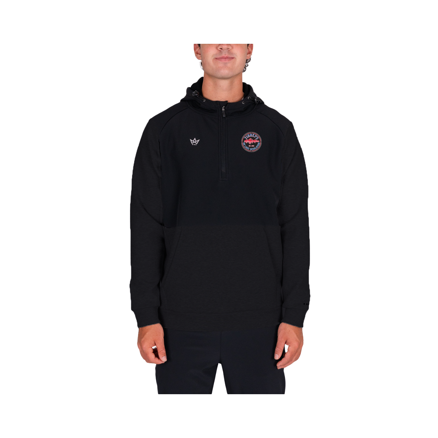 TINNEY'S 2026 ROYALKNIT PANELED HOODIE - ONYX/ONYX