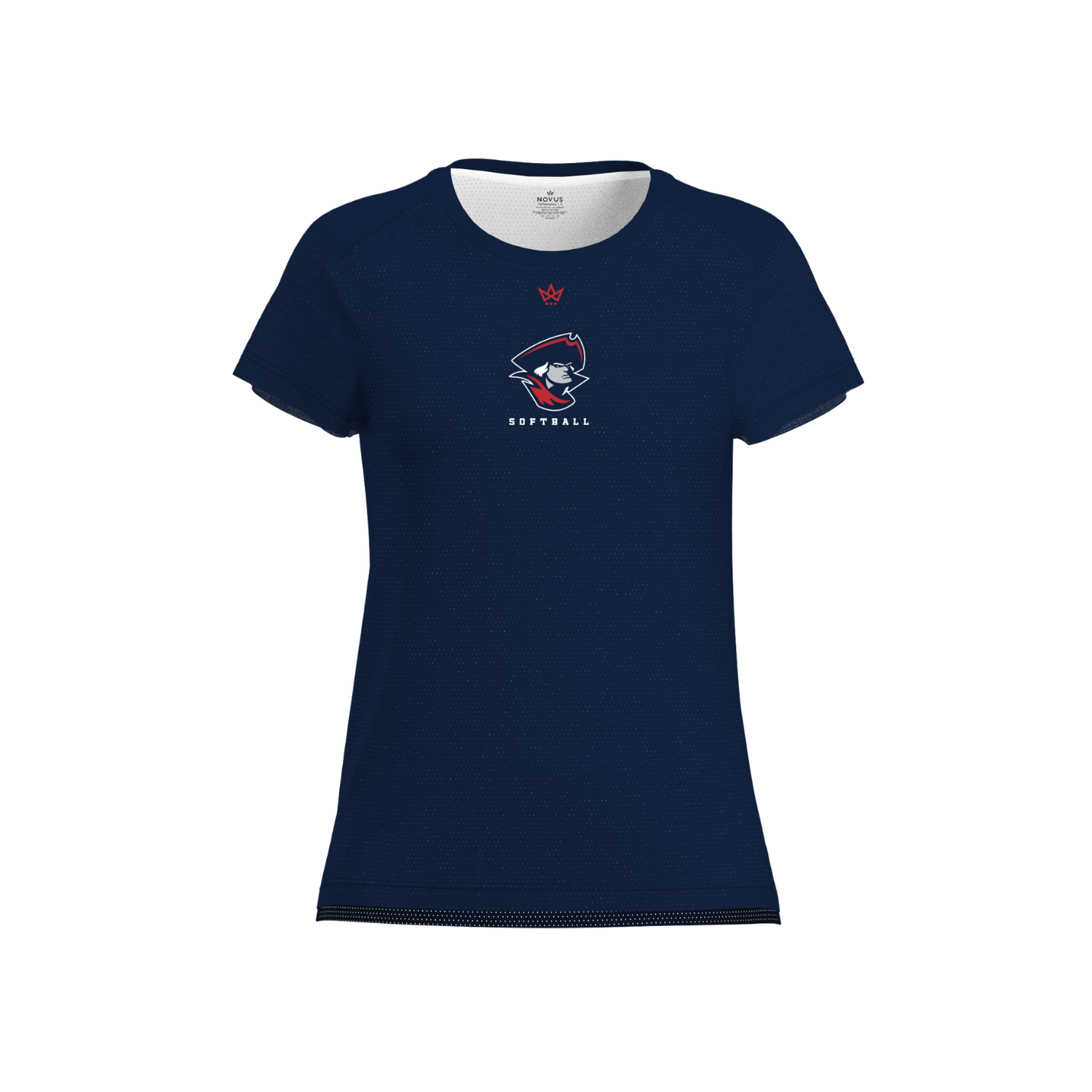 BROOKDALE COMMUNITY COLLEGE WOMEN'S AURA TEE [NAVY]