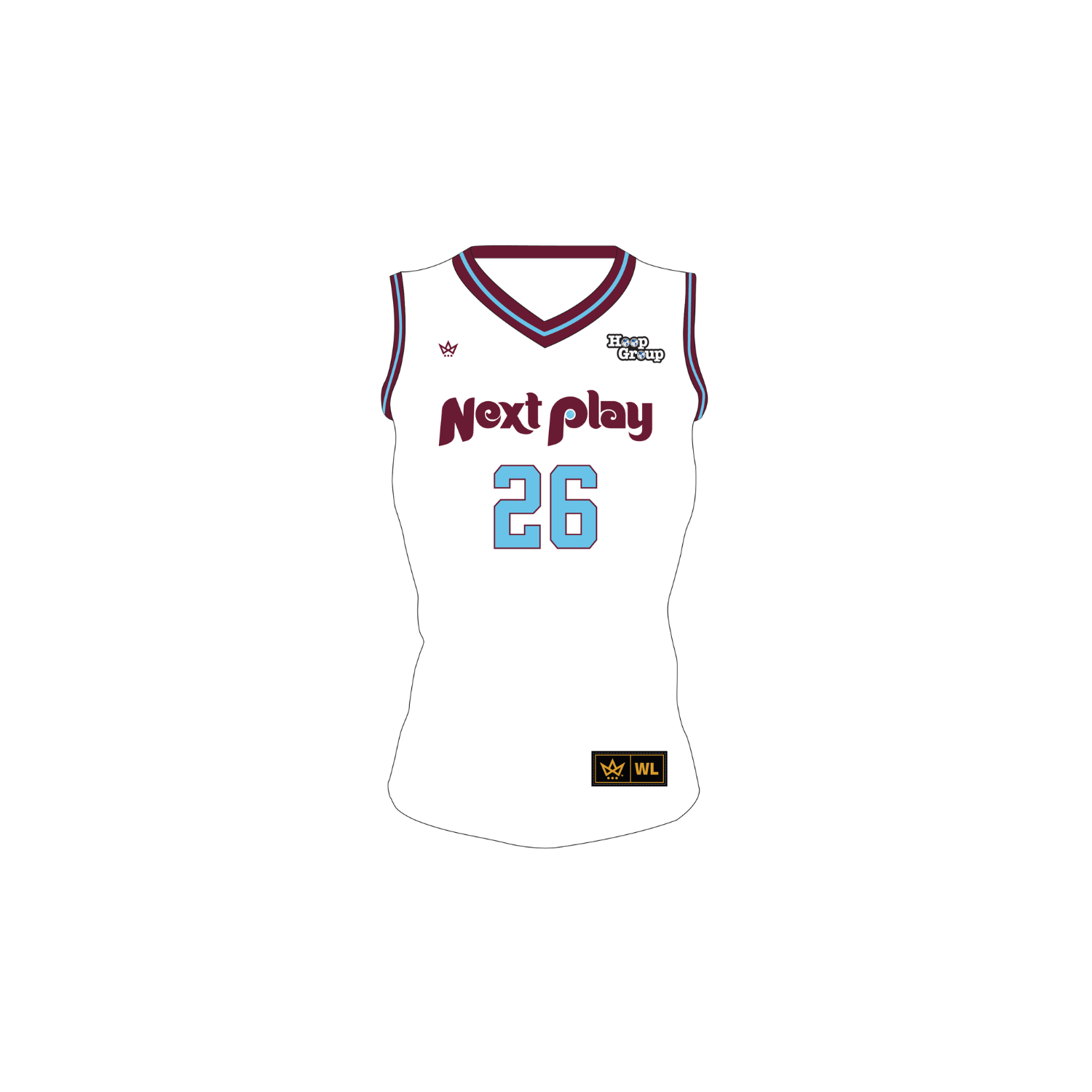 NEXT PLAY BASKETBALL '26 WOMEN'S BASKETBALL GAME JERSEY - WHITE