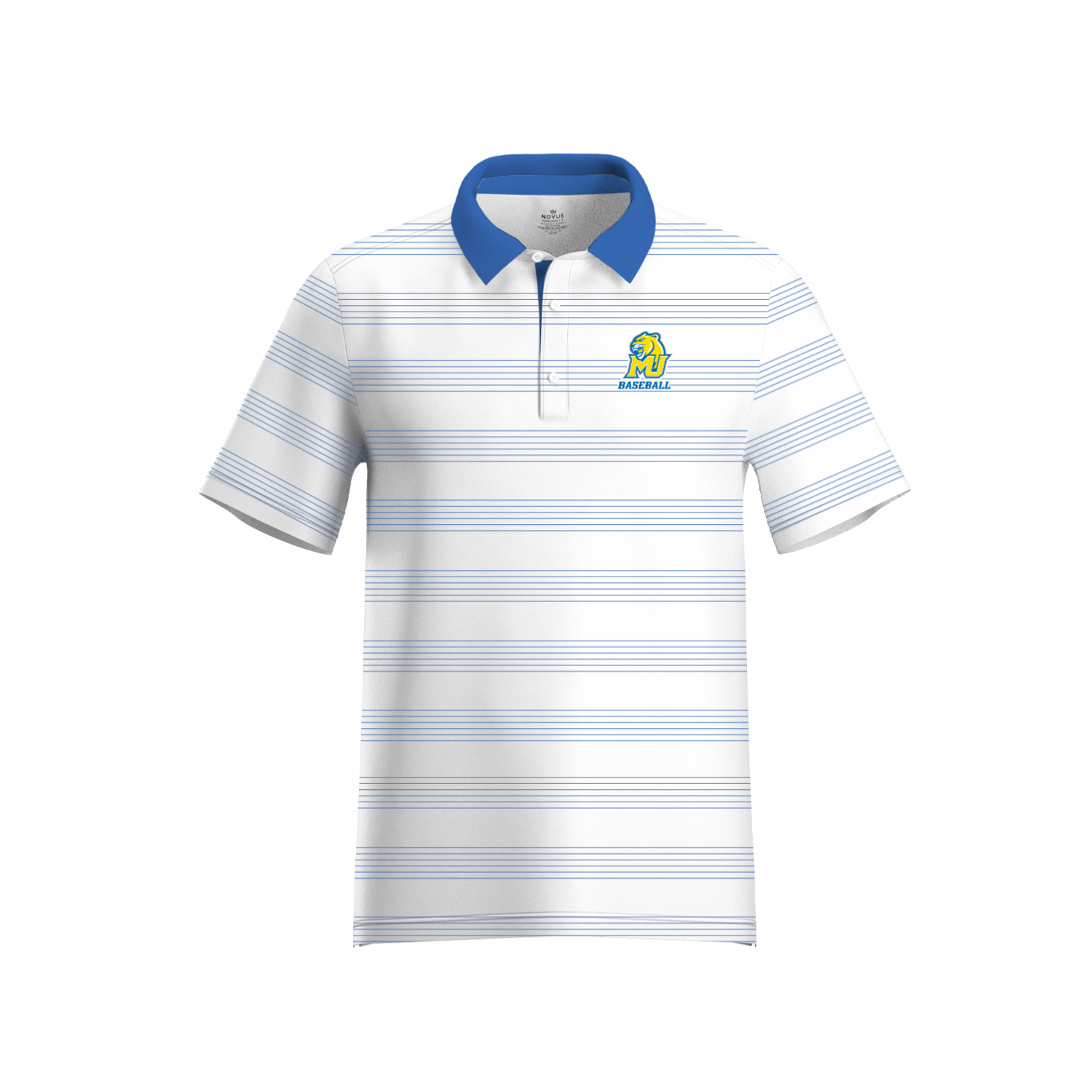 MISERICORDIA BASEBALL SUB PERFORMANCE POLO [WHITE/BLUE]