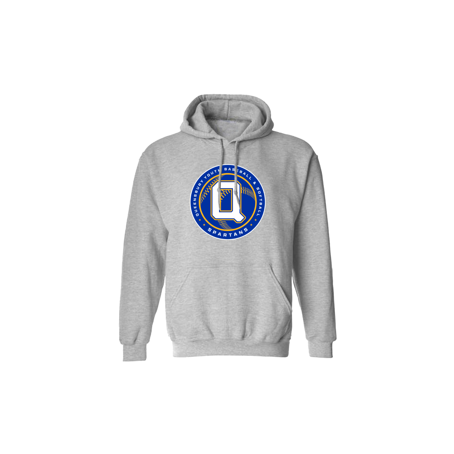 QUEENSBURY YOUTH BASEBALL & SOFTBALL BASIC COTTON FLEECE HOODIE