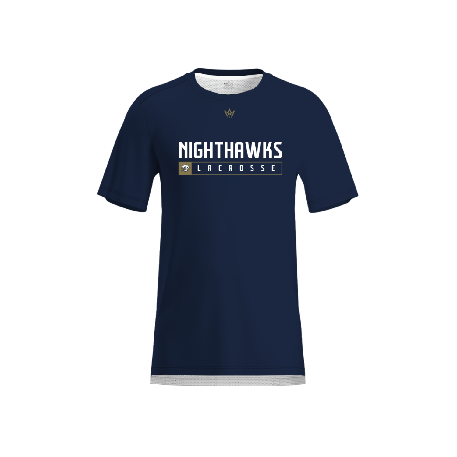 NIGHTHAWKS LACROSSE AURA TEE - NAVY