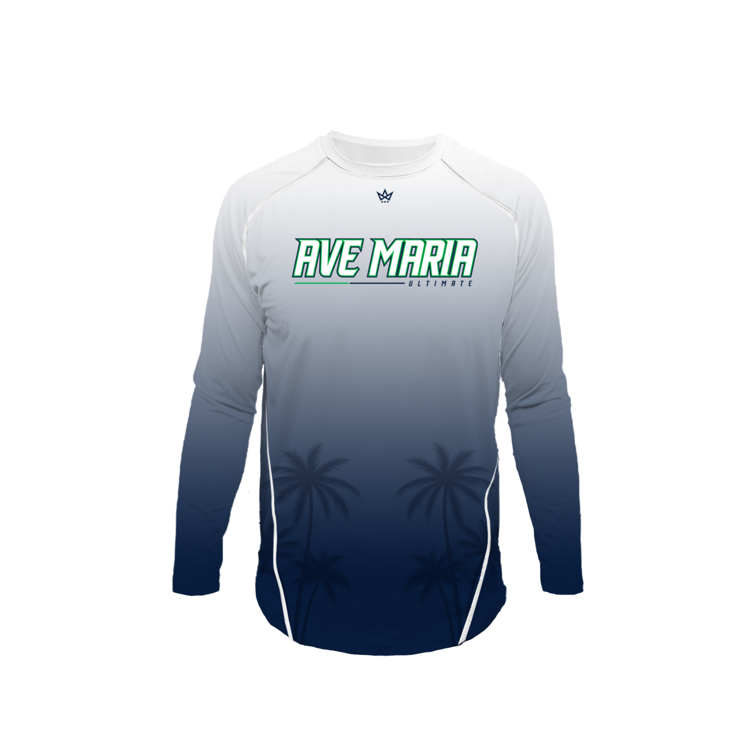 AVE MARIA UNIVERSITY ULTIMATE FRISBEE PRO VENTED LS [NAVY FADE]