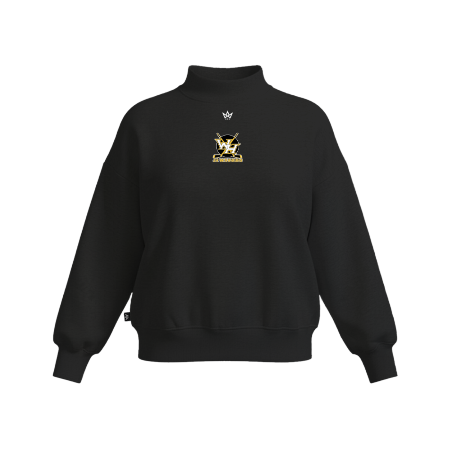 WATCHUNG HILLS JUNIOR WARRIORS HOCKEY HOLIDAY STORE '26 WOMEN'S COTTON FLEECE MOCKNECK - EMB [BLACK]