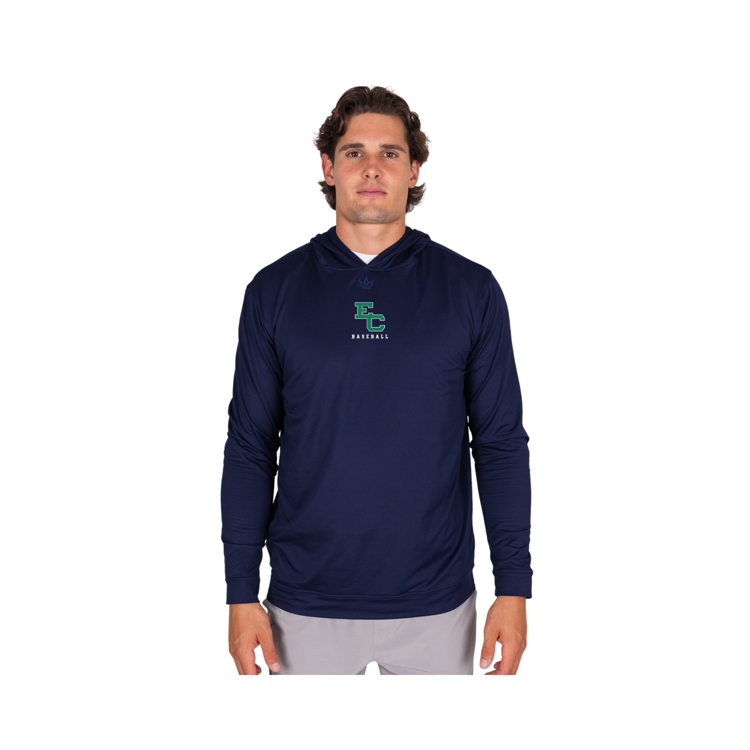 ENDICOTT BASEBALL GRIDKNIT HOODIE - NAVY