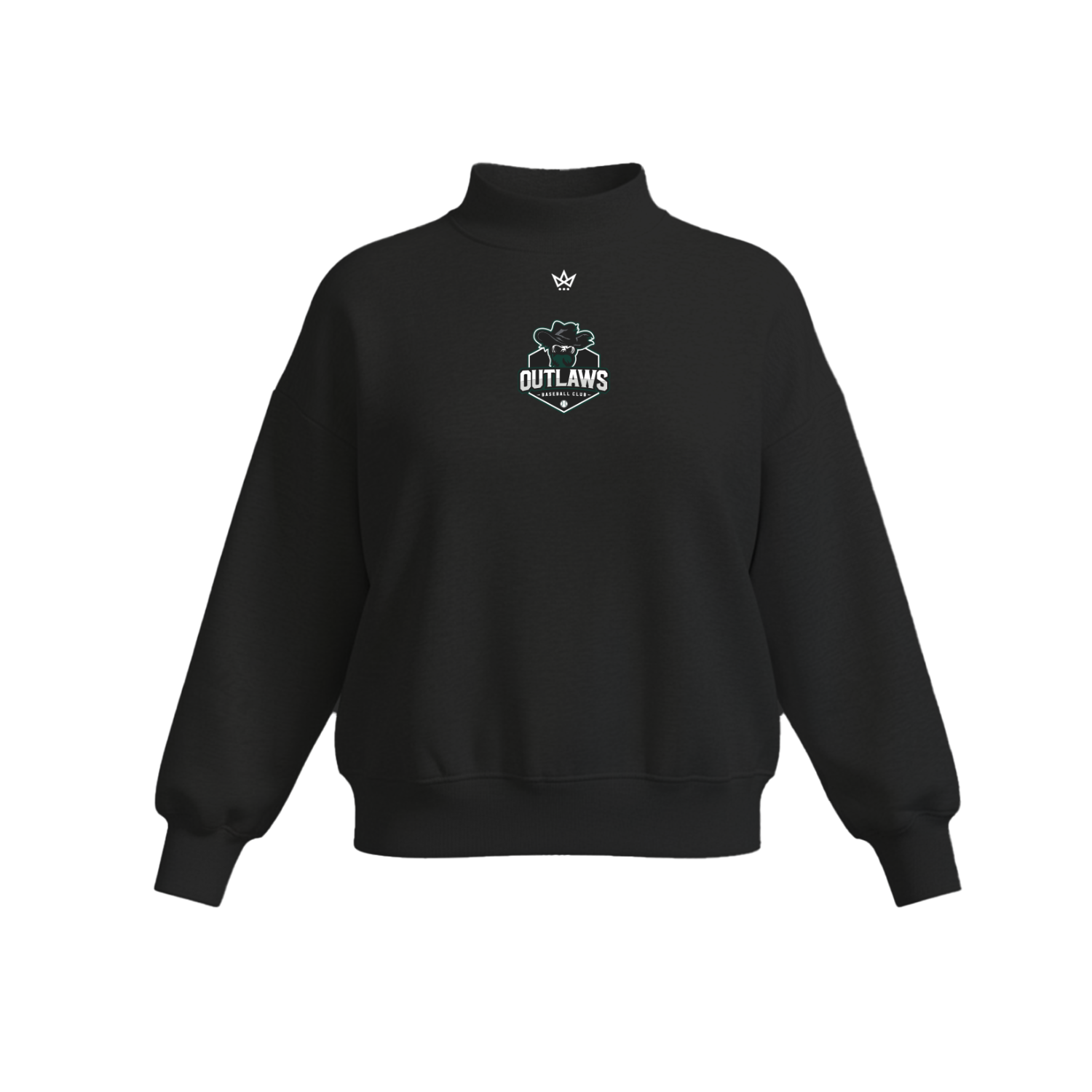 OUTLAWS BASEBALL WOMEN'S COTTON FLEECE MOCKNECK