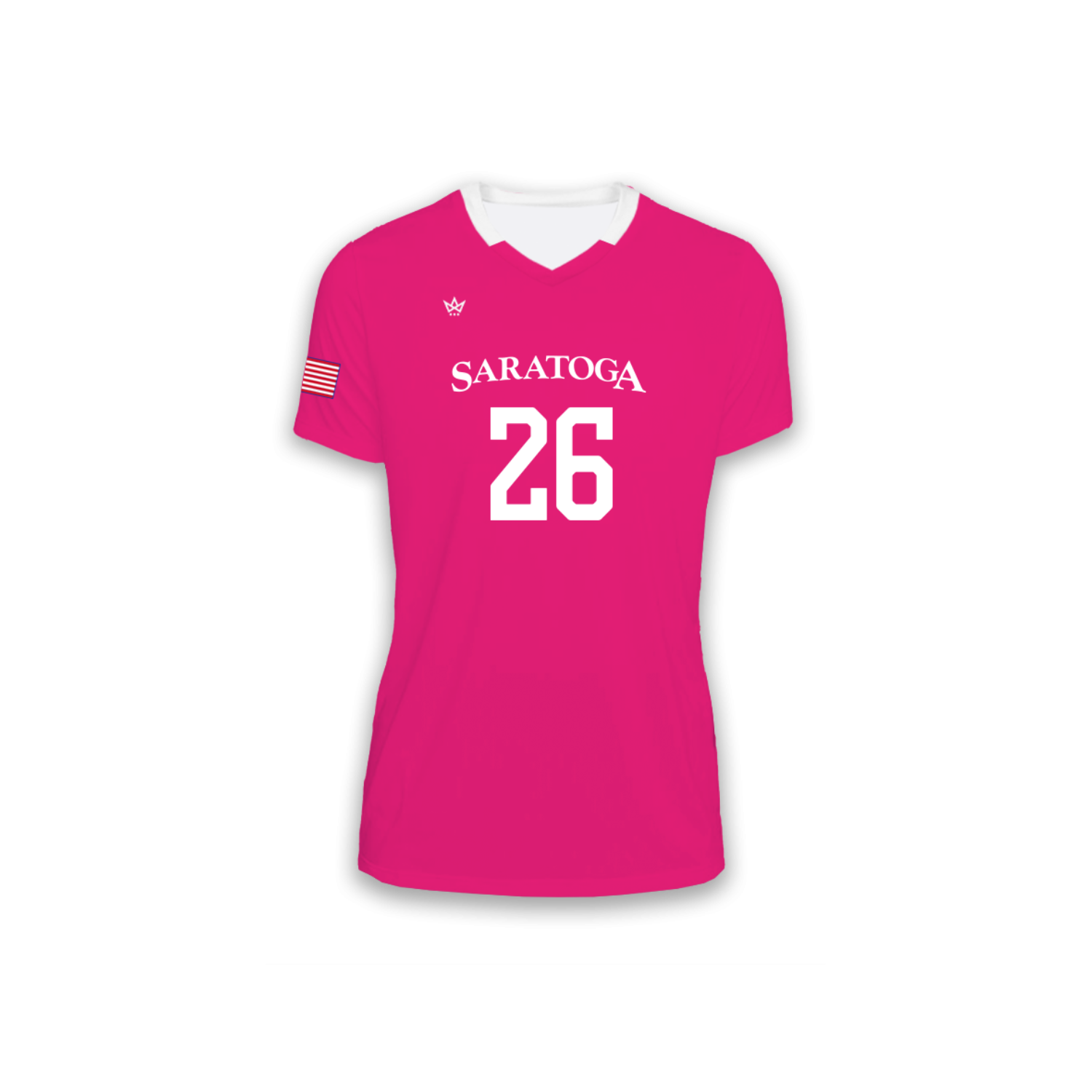 SARATOGA VOLLEYBALL WOMEN'S VOLLEYBALL SS V-NECK JERSEY	 - PINK