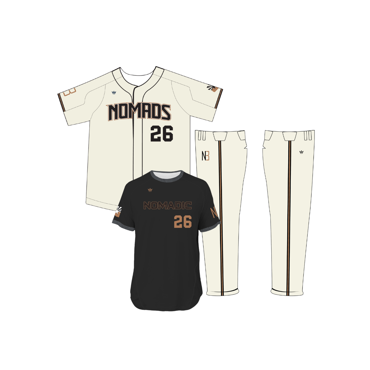 NOMADIC BASEBALL UNIFORM PACK - LONG PANTS