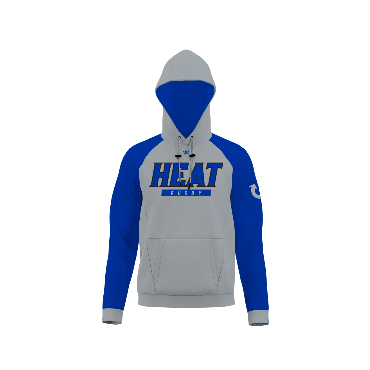 360 HEAT RUGBY SUB PERFORMANCE FLEECE HOODIE [GREY/BLUE]