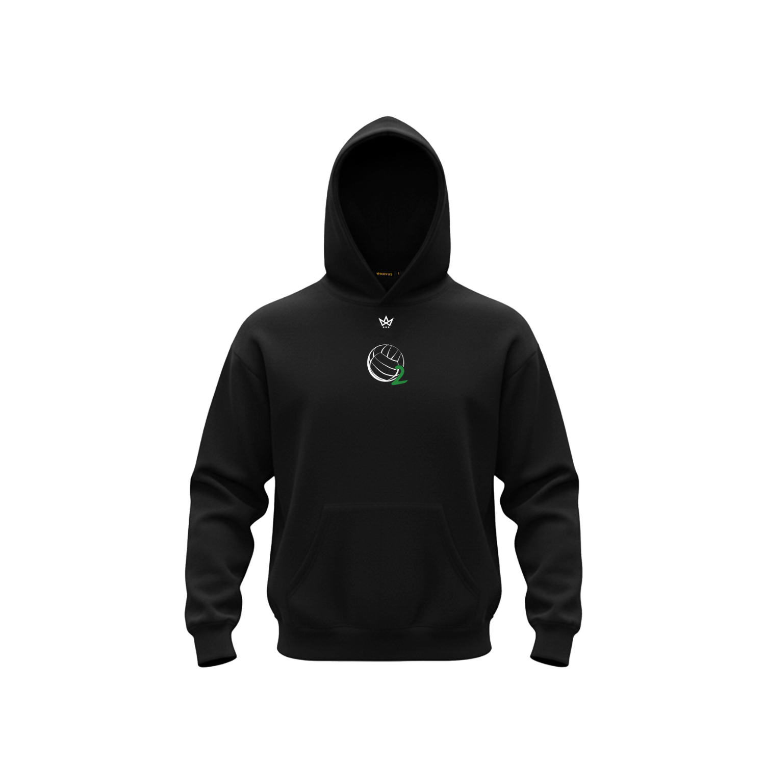 OXYGEN VOLLEYBALL CLUB ACCESS COTTON FLEECE HOODIE [BLACK]