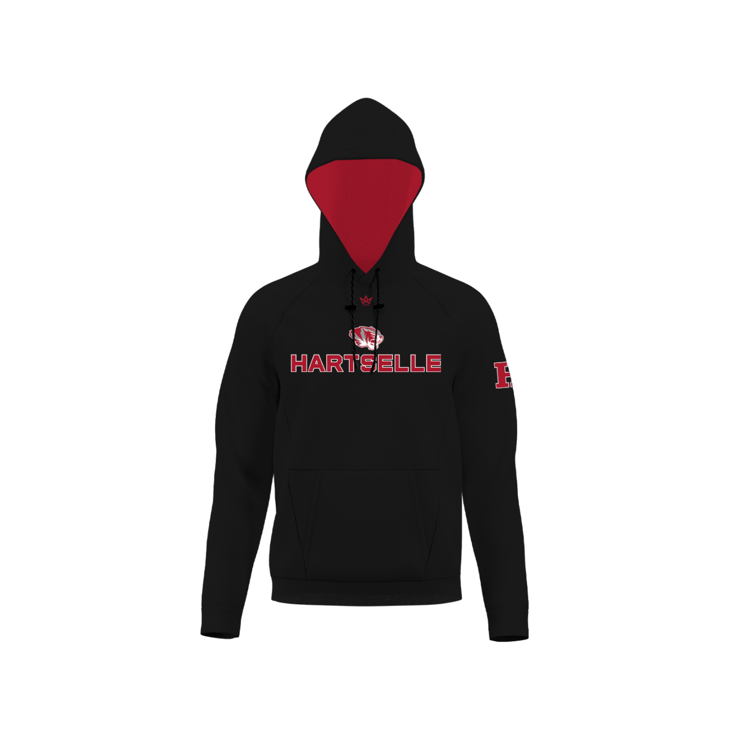 HARTSELLE HIGH SCHOOL SUB PERFORMANCE FLEECE HOODIE [BLACK]