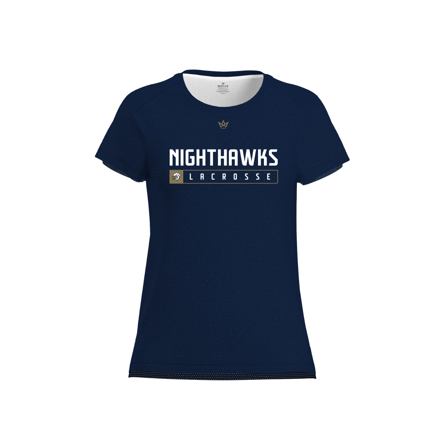 NIGHTHAWKS LACROSSE WOMEN'S AURA TEE - NAVY