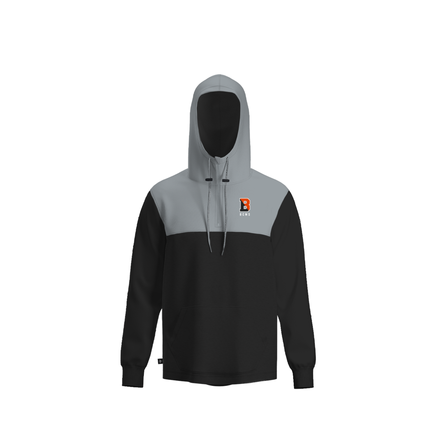 BETHLEHEM CENTRAL SCHOOL PANELED HOODIE [BLACK/GREY]
