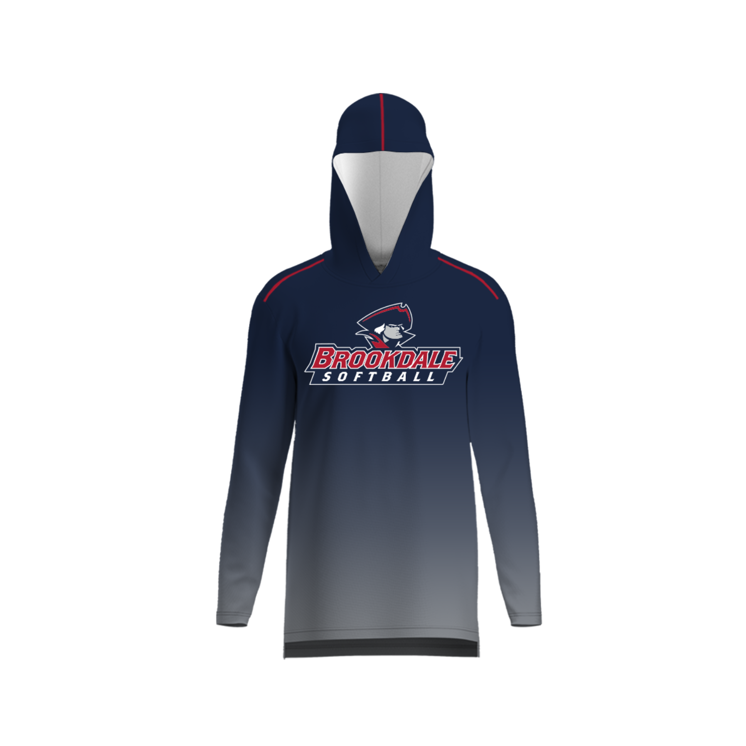 BROOKDALE COMMUNITY COLLEGE AURA LS HOODIE [NAVY FADE]