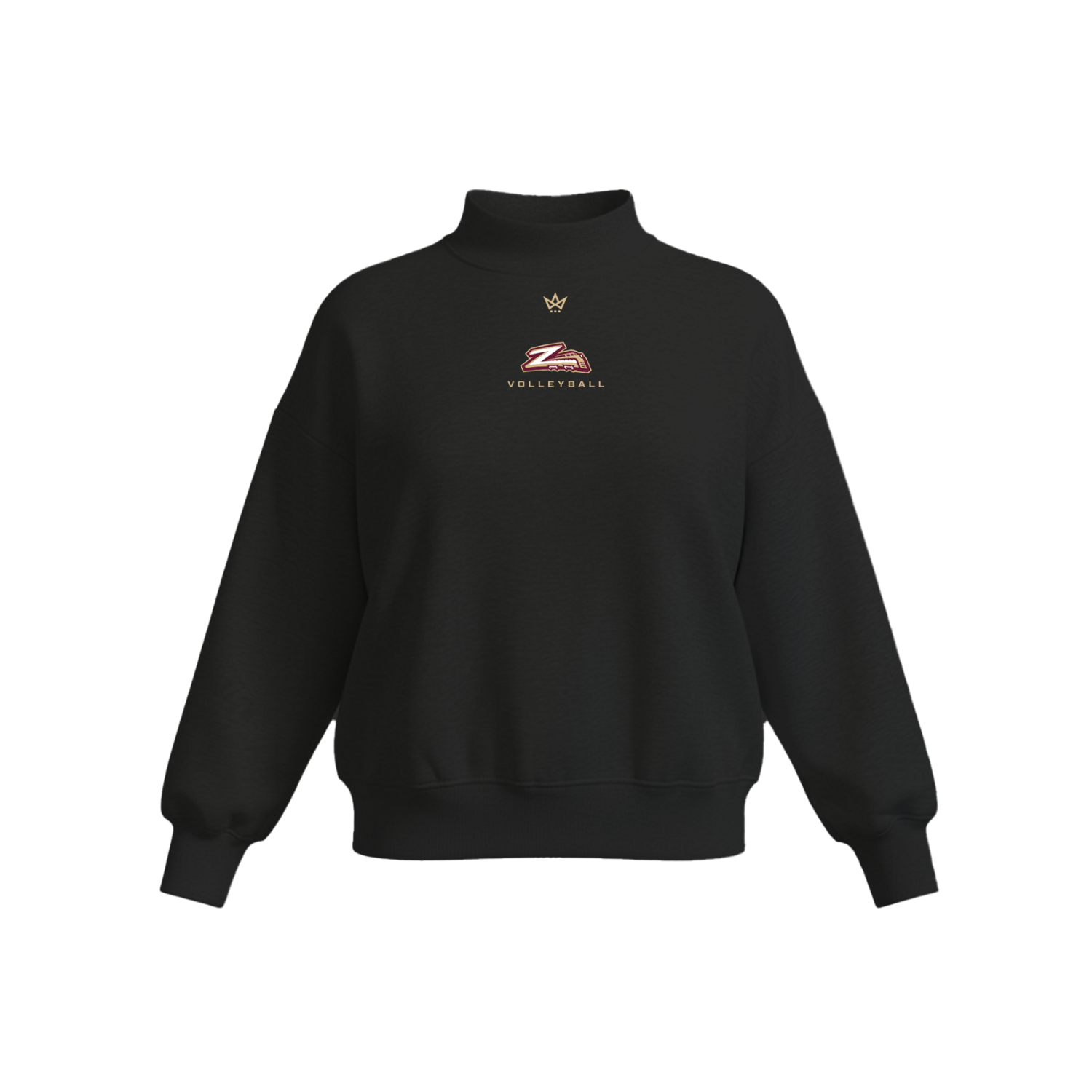 WHITEHALL ZEPHYRS GIRLS VOLLEYBALL WOMEN'S COTTON FLEECE MOCKNECK