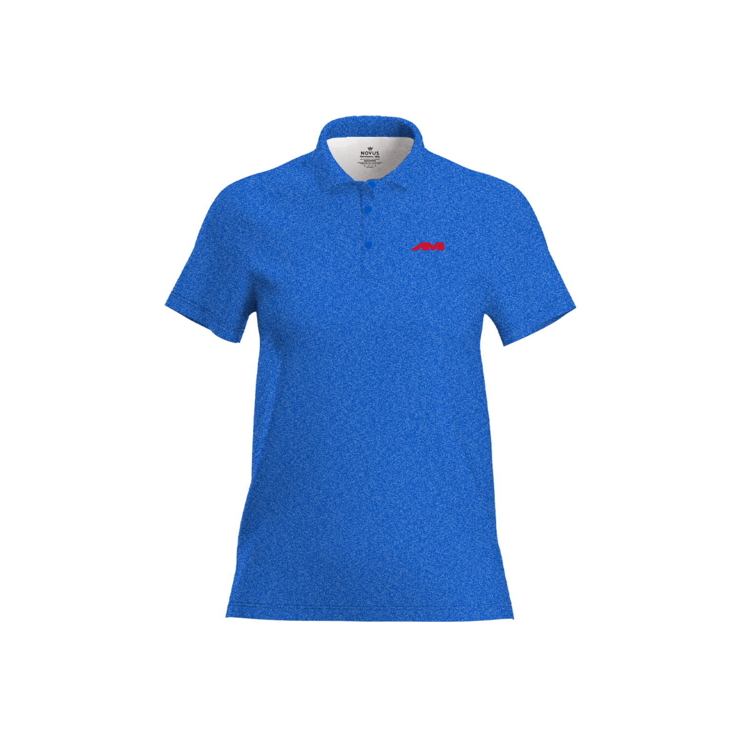 AMTS WOMEN'S BRUSHED POLO - BLUE