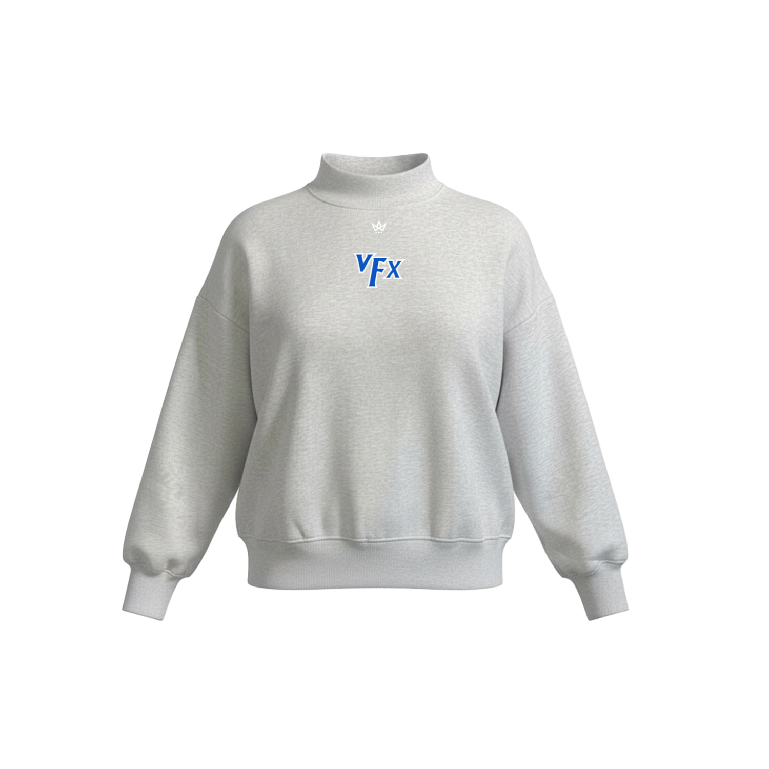 VFX HOLIDAY STORE WOMEN'S COTTON FLEECE MOCKNECK - EMB