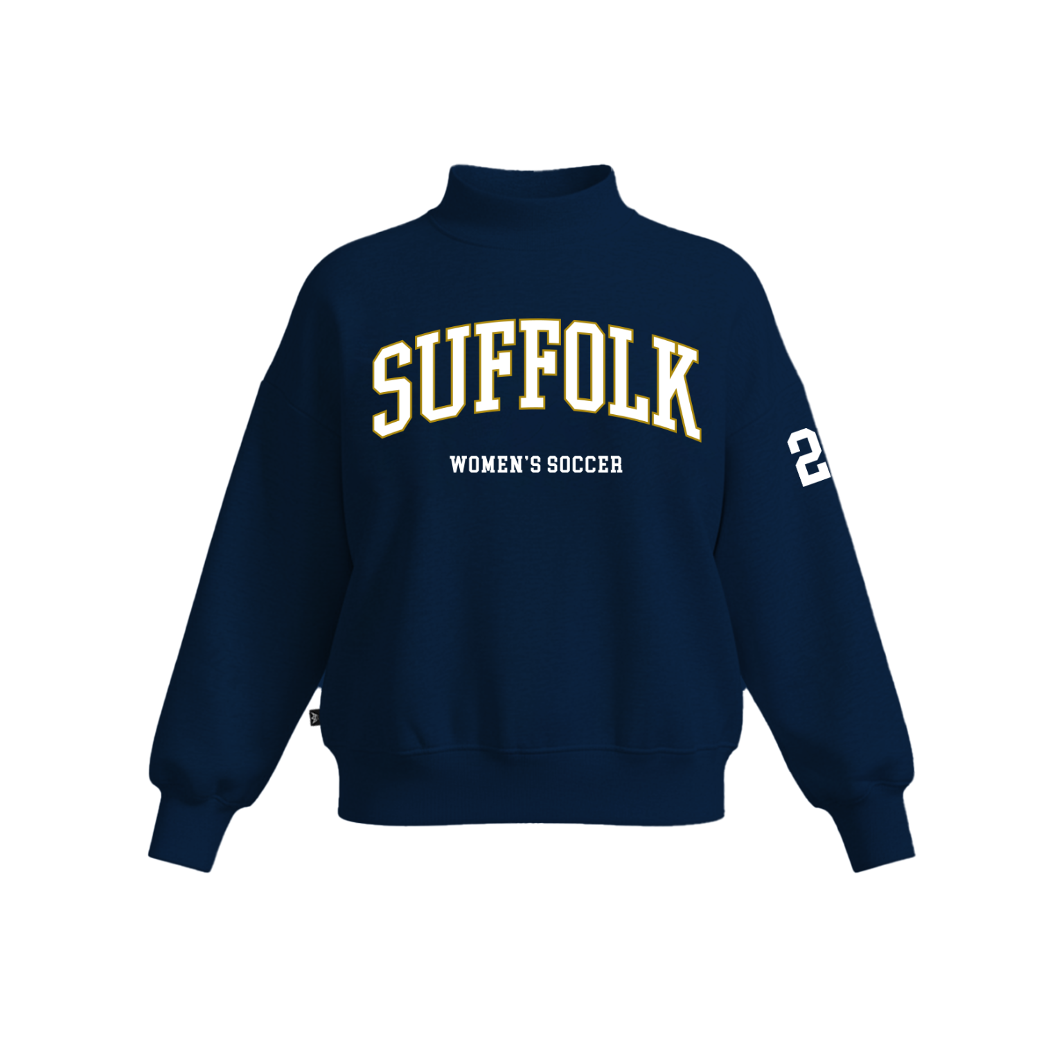 SUFFOLK SOCCER WOMEN'S COTTON FLEECE MOCKNECK