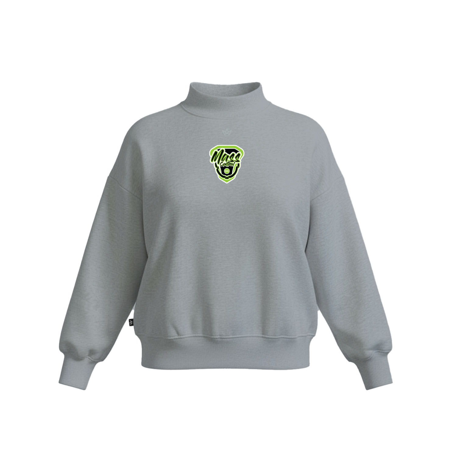 MASS CENTRAL LACROSSE WOMEN'S COTTON FLEECE MOCKNECK [GREY]