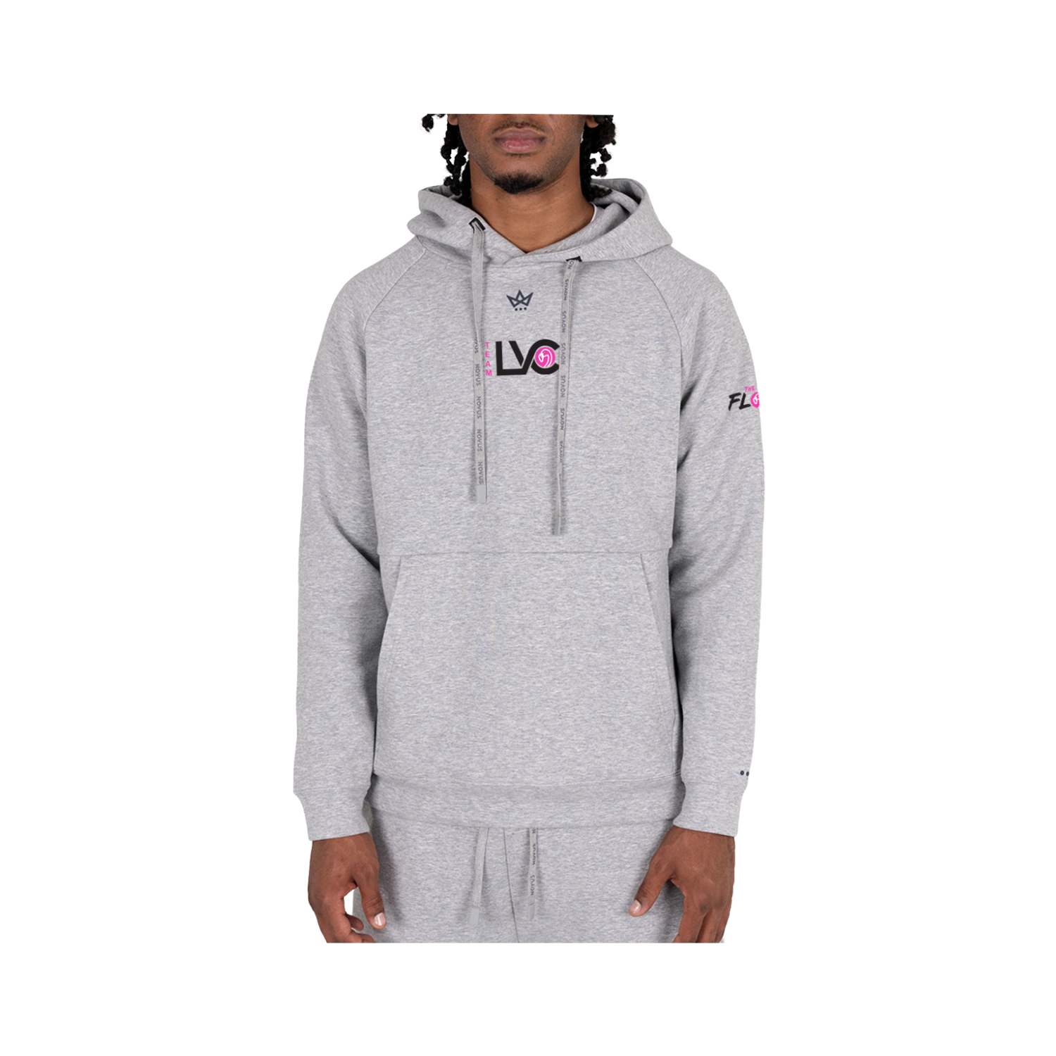 TEAMLVC '26 ROYALKNIT HOODIE - STERLING HEATHER