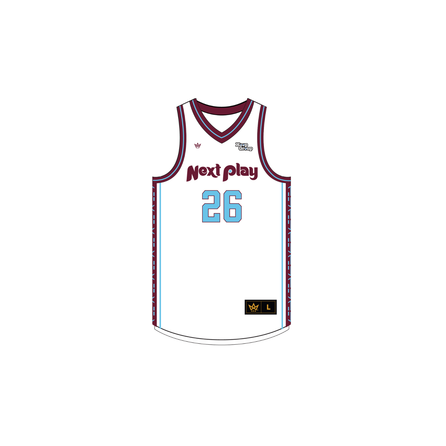 NEXT PLAY BASKETBALL '26 BASKETBALL GAME JERSEY - WHITE